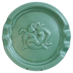 Art Deco Decorative Ceramic Plate by Gefle, Design Arthur Percy, 1930s Art Deco Decorative Ceramic Plate by Gefle, Design Arthur Percy, 1930s