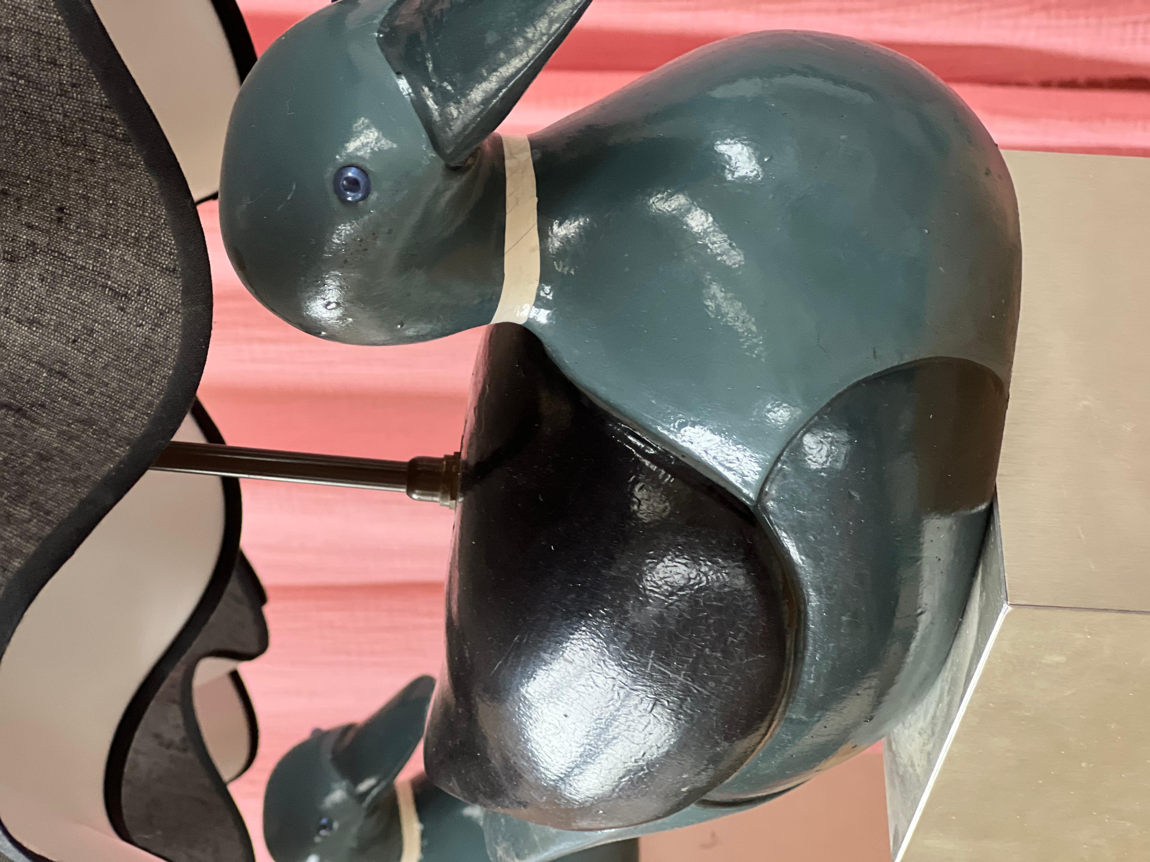 Carved Art Deco Decorative Duck Lamps For Sale