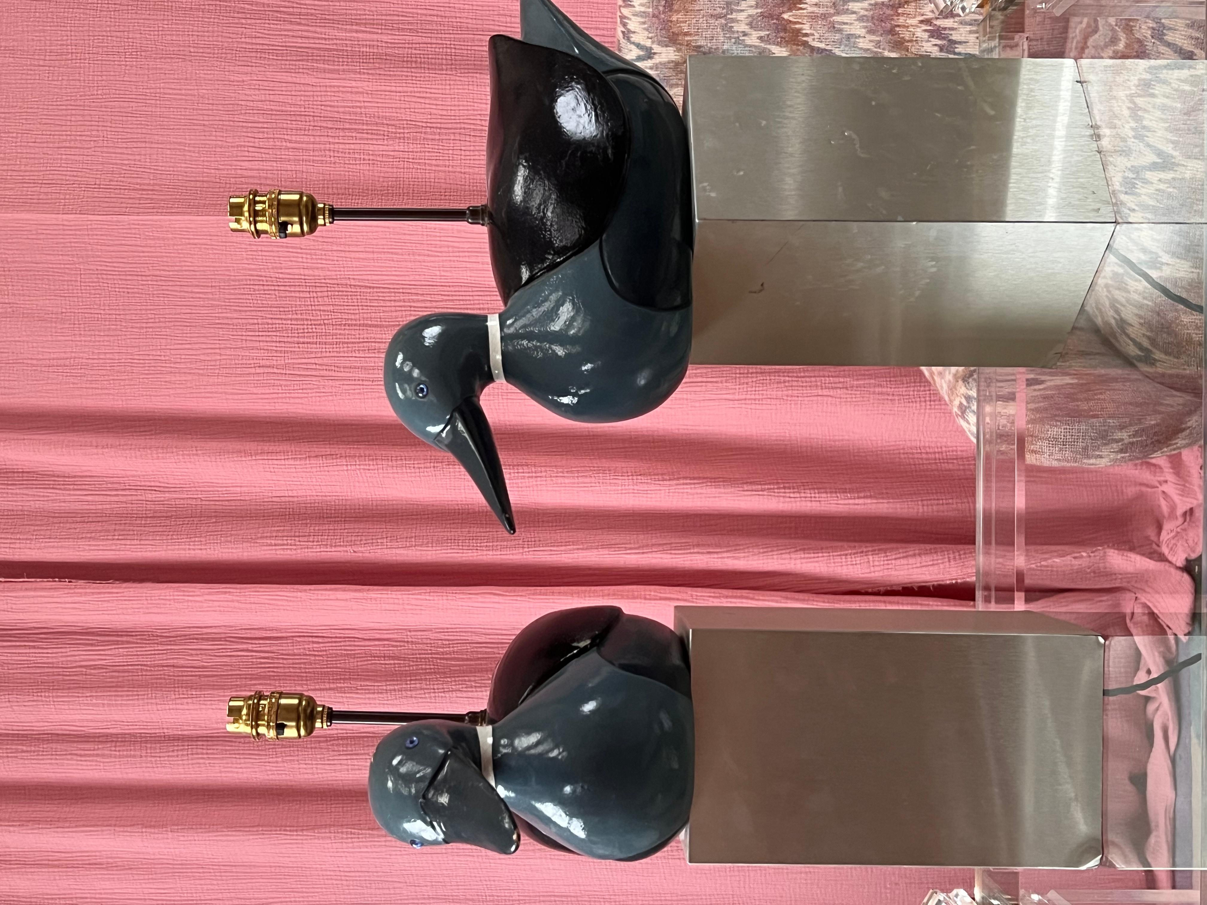 Wood Art Deco Decorative Duck Lamps For Sale