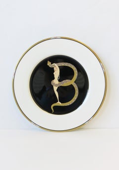 Art Deco Etre Wall Art Plate with Female and Serpent Snake Design, 1987