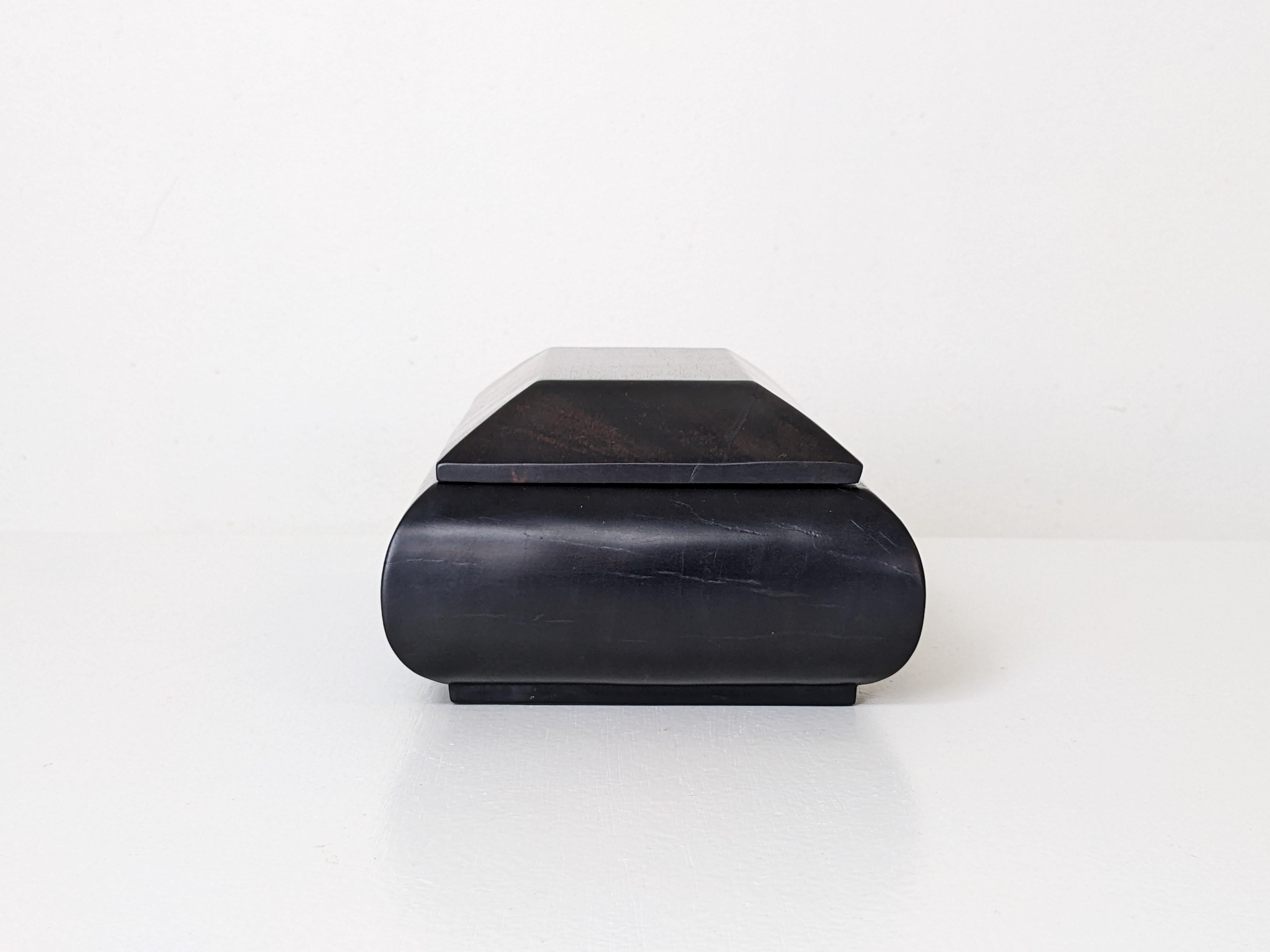 Art Deco Decorative Lidded Box in Solid Ebony Wood, France 1930s, 2 Available 11