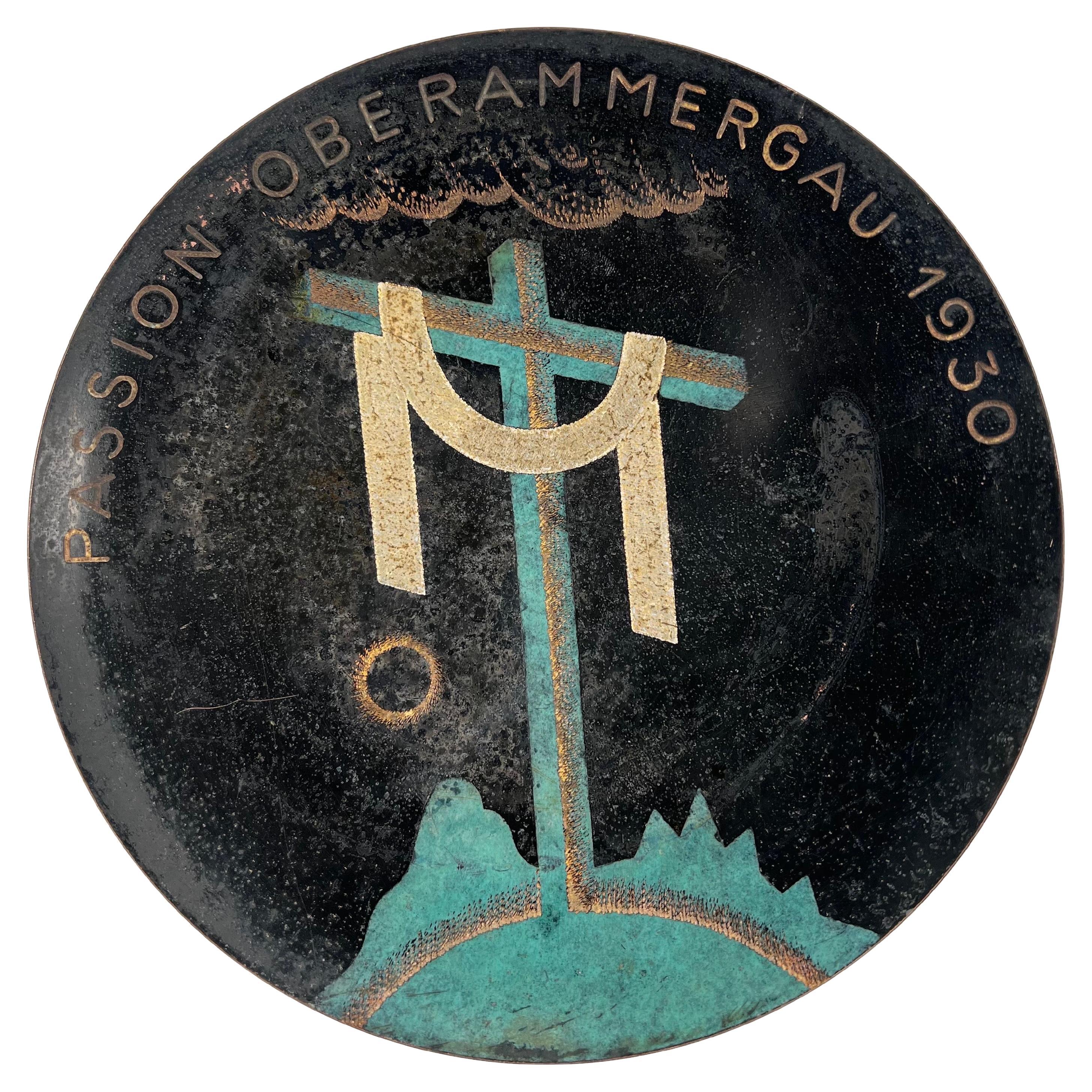 Art Deco Decorative Rare Collectible Passion Oberammergau 1930's For Sale