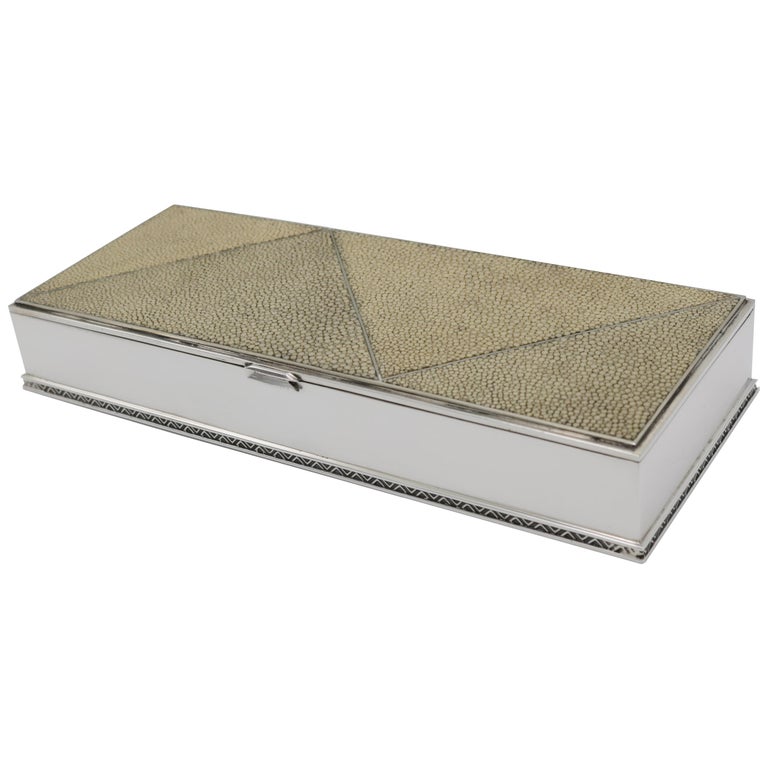 Art Deco Decorative Silver Box For Sale at 1stDibs