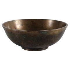 Art Deco Decorative Small Bowl Bronze by Just Andersen with Brown Patina, 1930s
