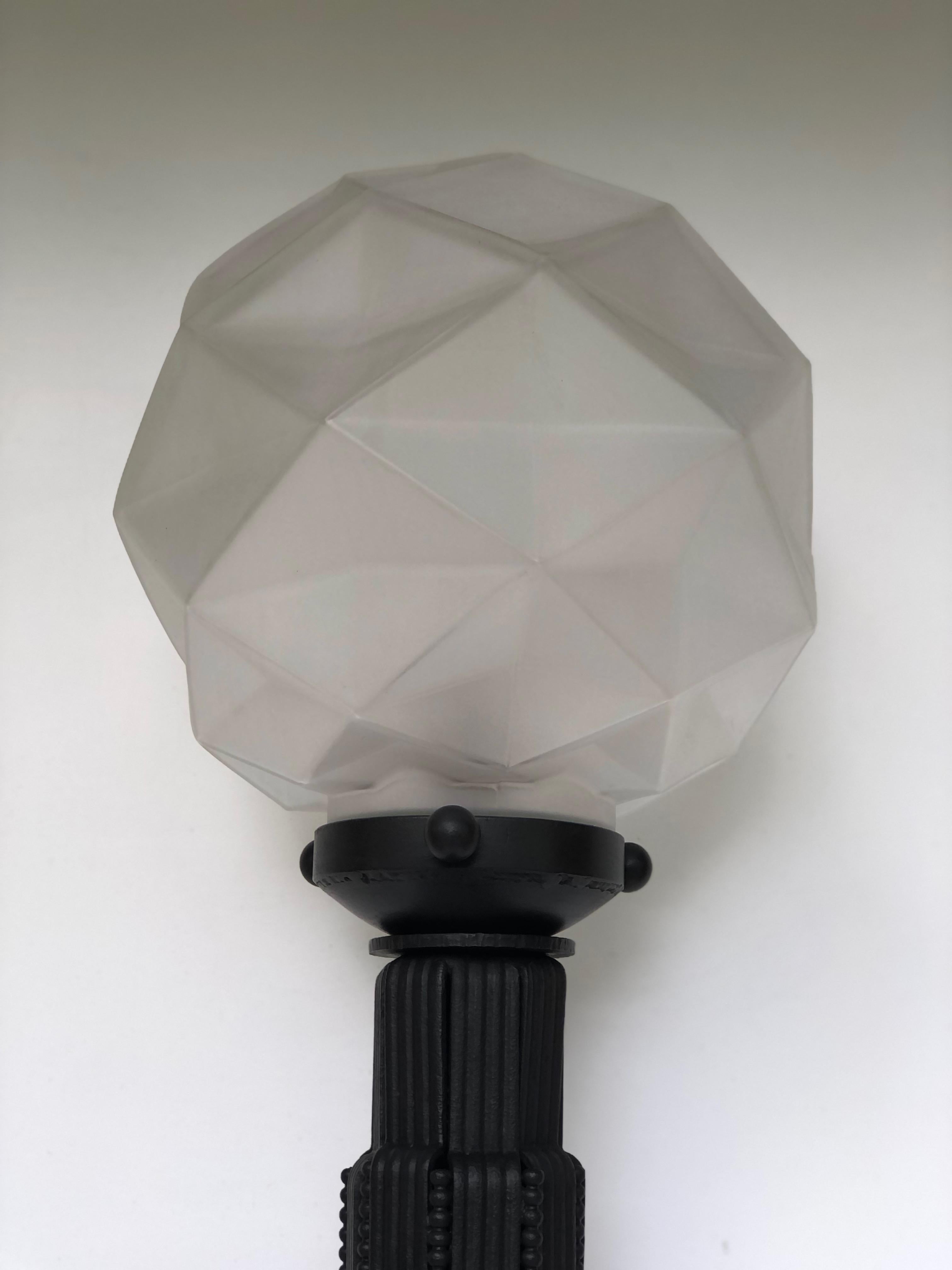 Art Deco Degué Luminous Stand Diamond Model For Sale 1