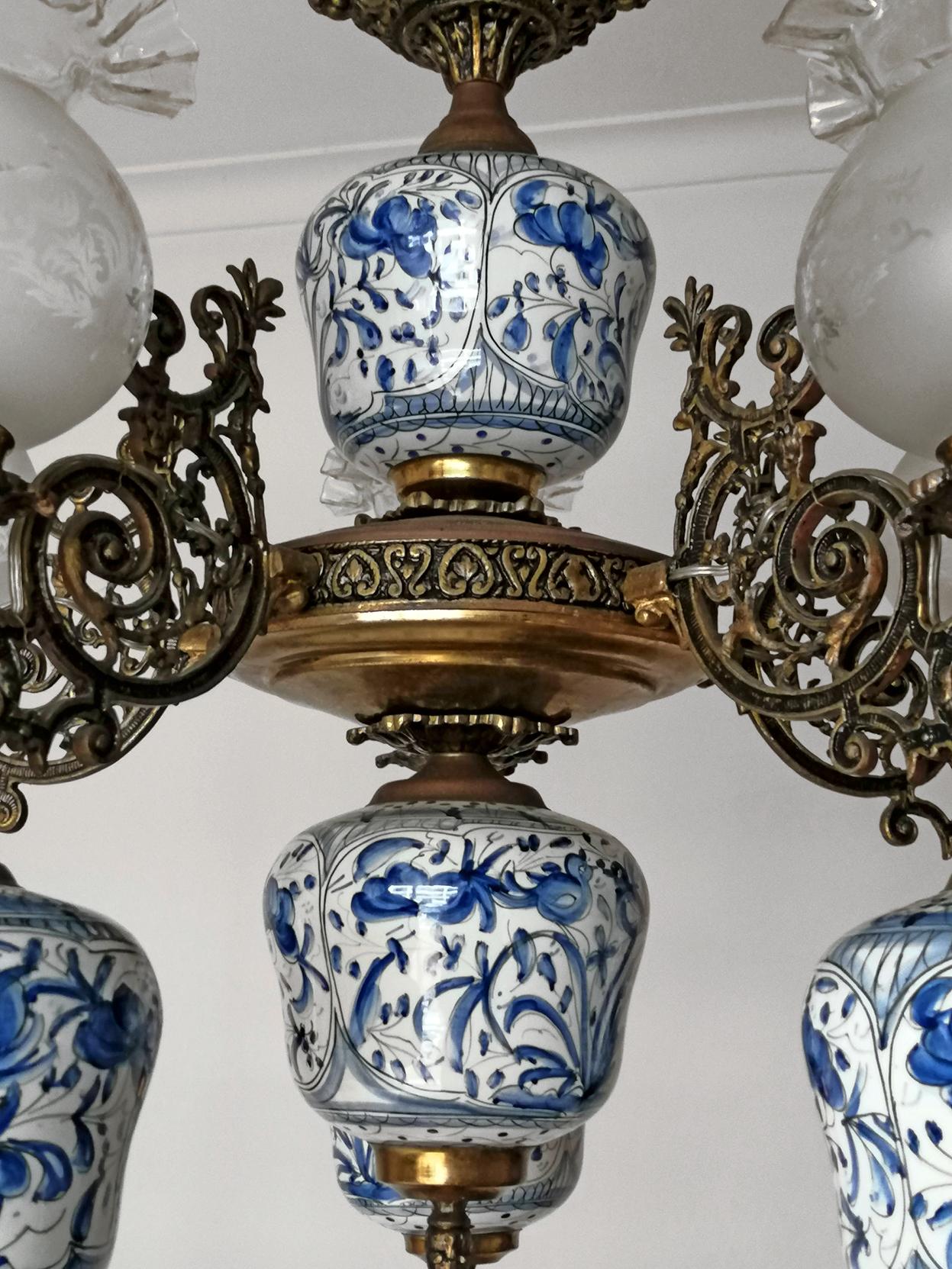 delft blue chandelier
