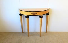 table console Art déco Demilune des années 90
