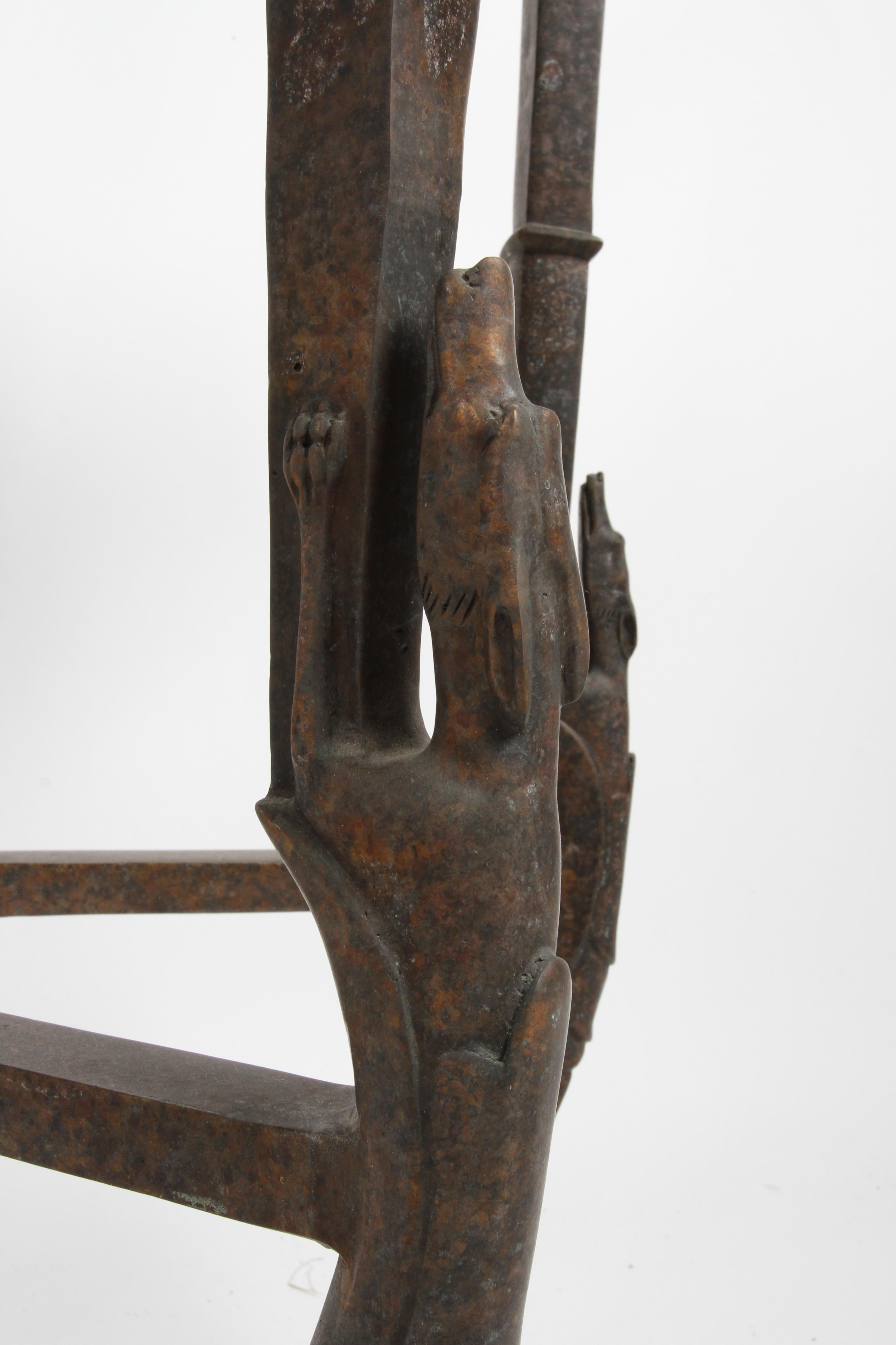 Console Demi-Lune Art Déco en marbre avec lévriers stylisés en bronze sur pieds en pattes en vente 12