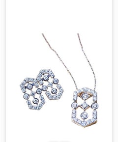 Parure Art Déco en or 18 carats et diamants