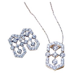 Parure Art Déco en or 18 carats et diamants