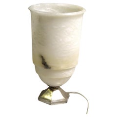 Art-Déco-Design Alabaster & Bronze Illumine (up Light)