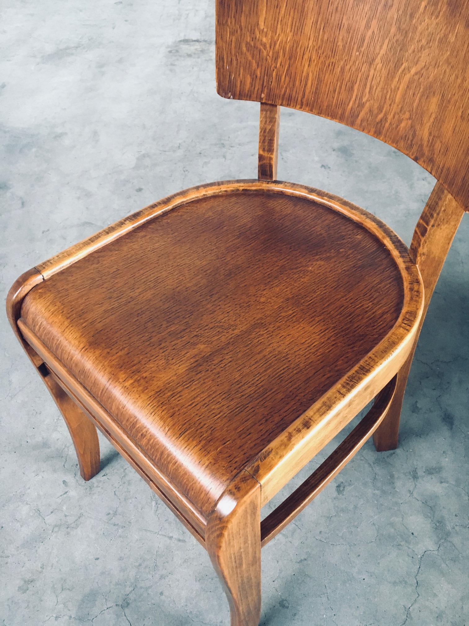 Sedie da bar e pub in stile Art Déco, Belgio, anni '40 in vendita 7