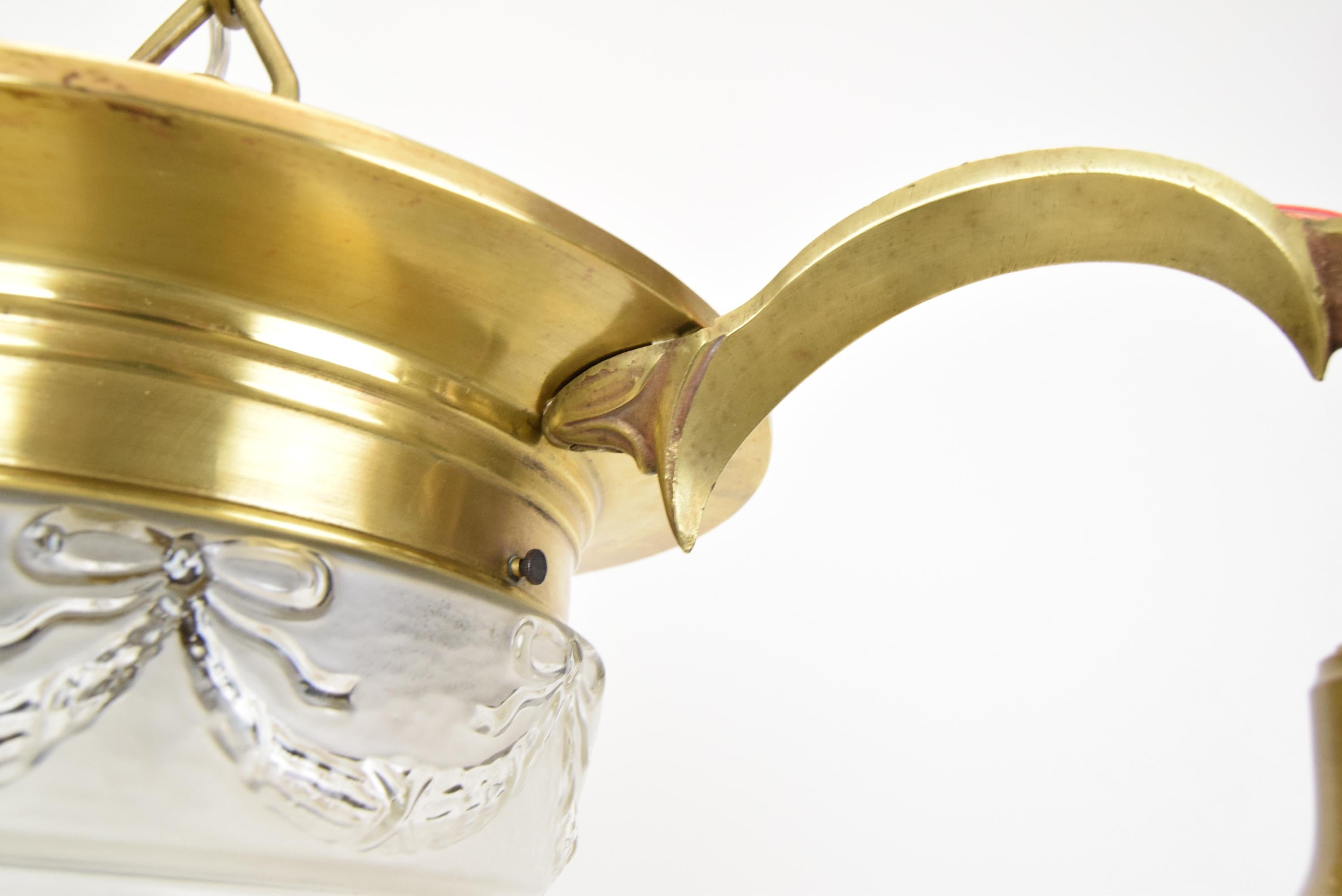 Lustre de design Art Déco, années 1930 en vente 2