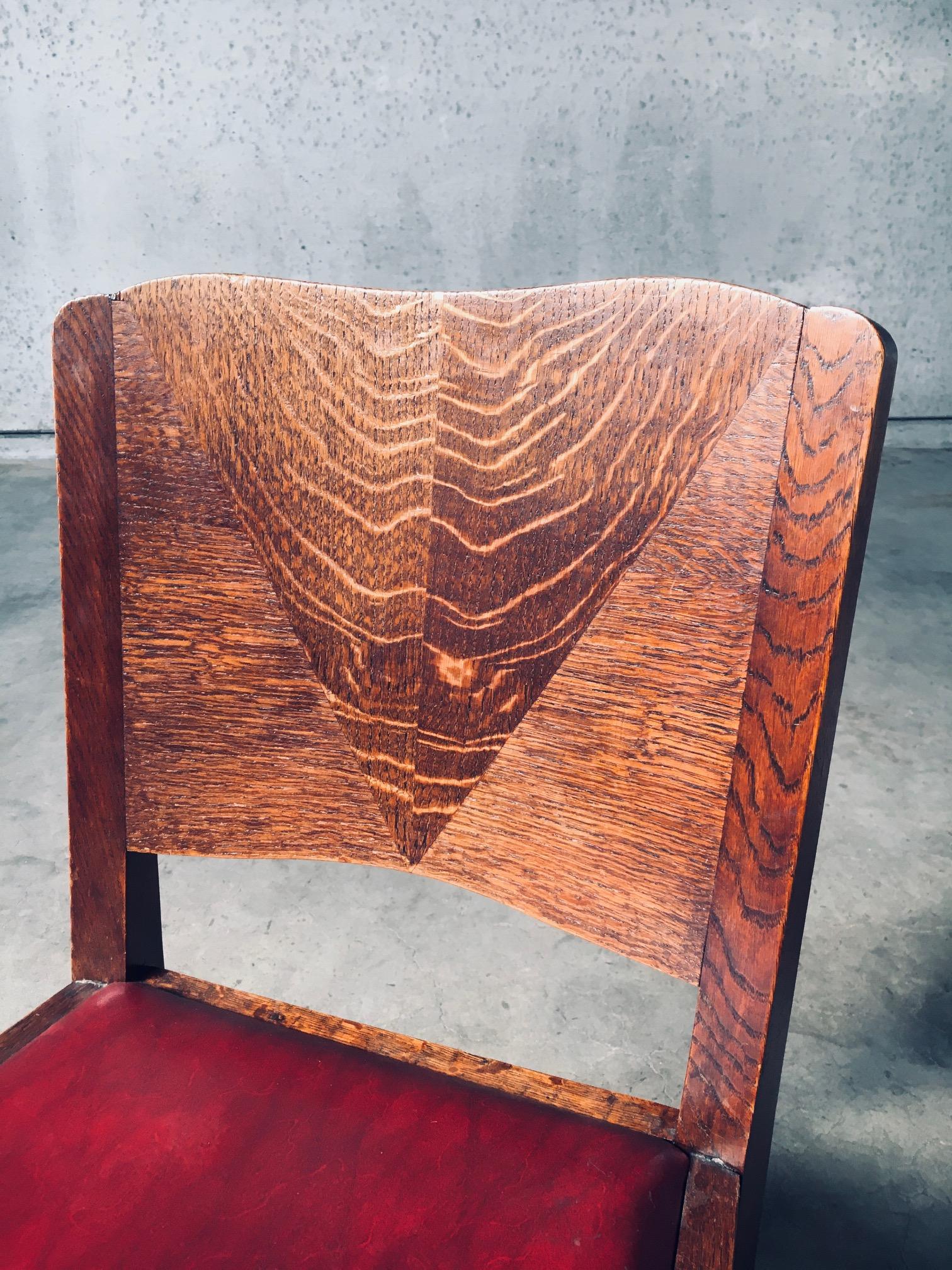 Set di sedie da pranzo Art Deco Design, Belgio, anni '20 in vendita 6