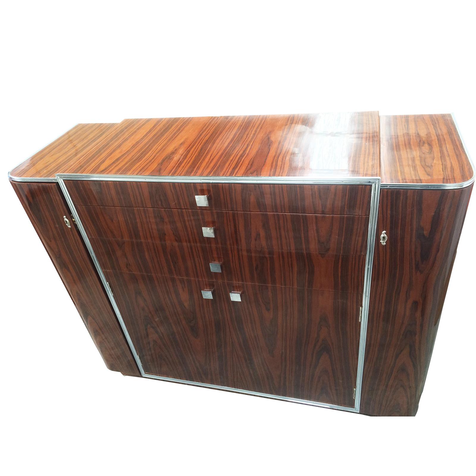 Art Deco Design Double Ended Cocktail Bar Cabinet For Sale