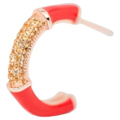 Gold-Ohrring im Art-déco-Stil mit Citrin-Stein, Bumble-Farben-Ohrring