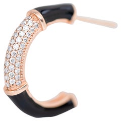 Gold-Ohrring im Art-Déco-Stil mit Diamantstein, Bumble-Farben-Ohrring