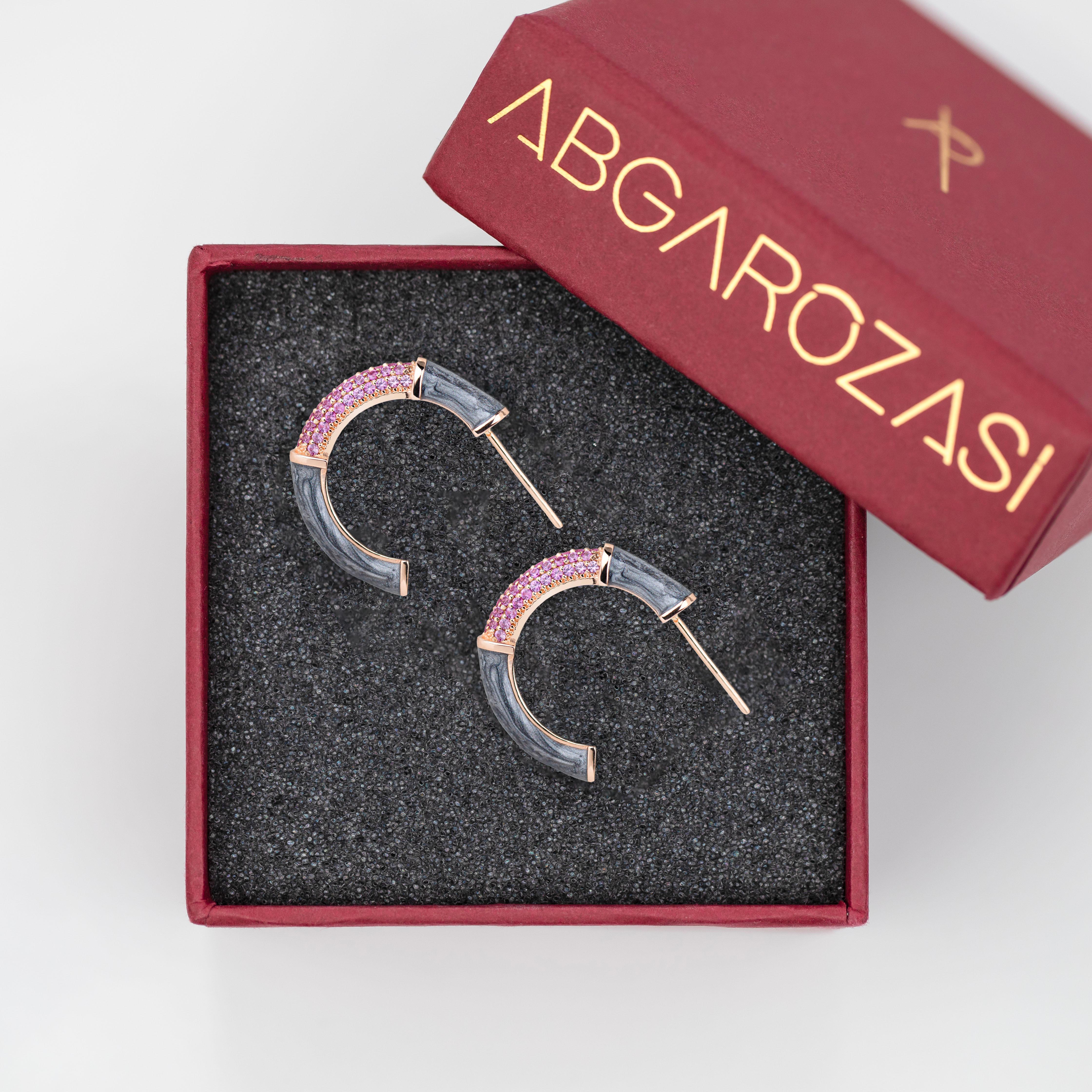 Gold-Ohrring im Art-Déco-Stil mit rosa Saphirstein und Bumble-Farben-Ohrring im Angebot 1