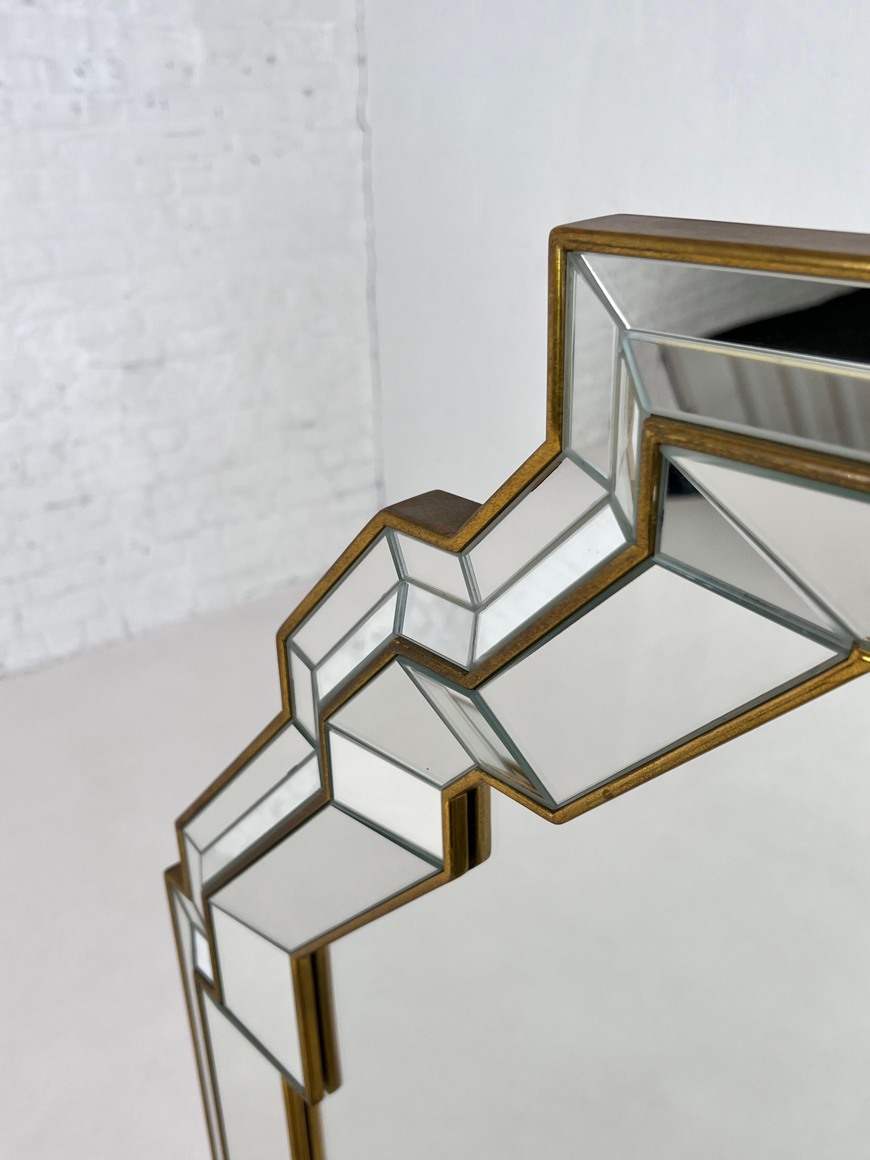Art Deco Design/One Parclose dorée de haute qualité et miroir biseauté en vente 2
