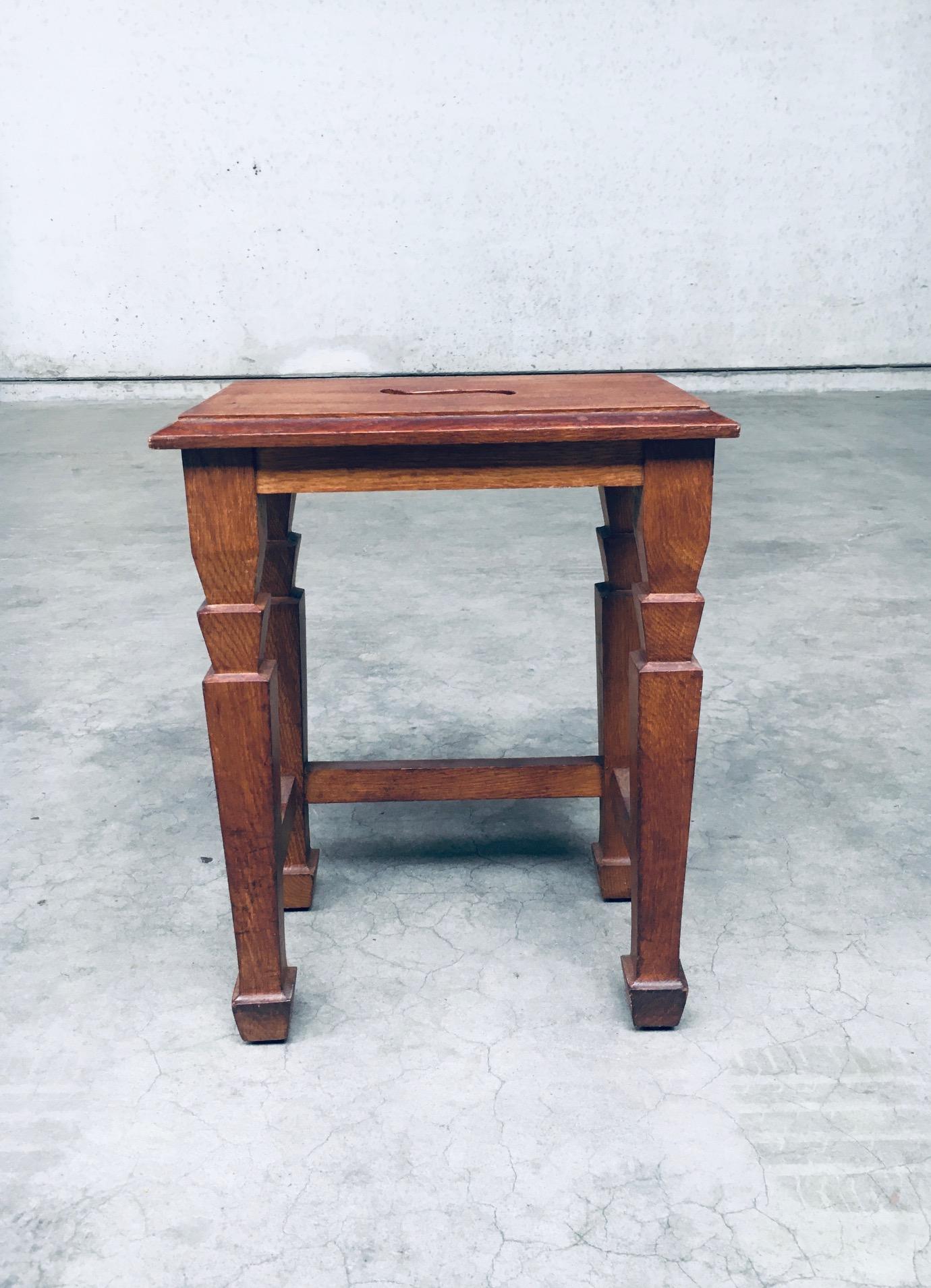 Art Deco Design S Handle Stool set, Netherlands 1930's For Sale 4