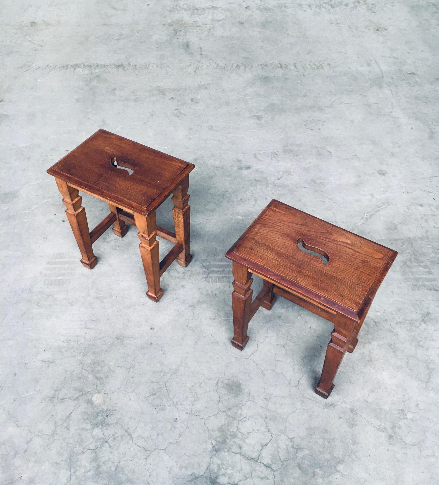 Art Deco Design S Handle Stool set, Netherlands 1930's For Sale 1