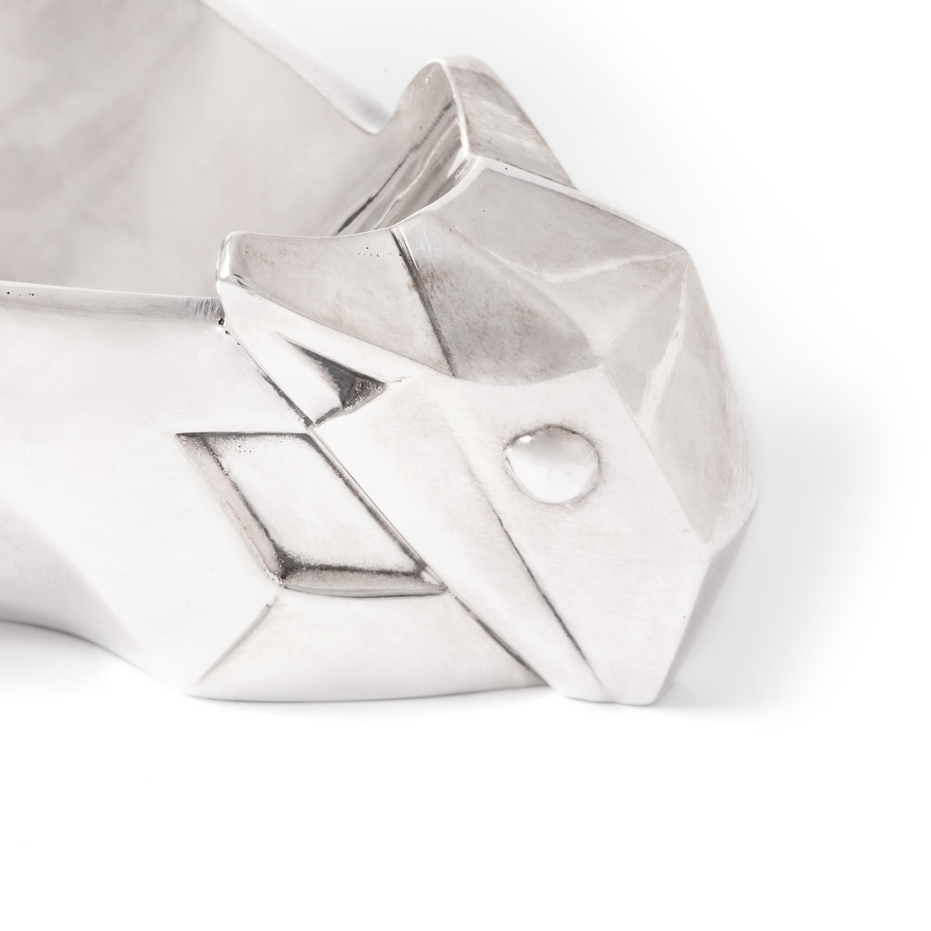 Bol à écureuil Art Deco Design/One Silver Unisexe en vente