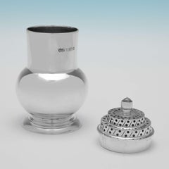 Sucrier en argent sterling au design Art Déco - Londres 1934 Wilson & Sharp