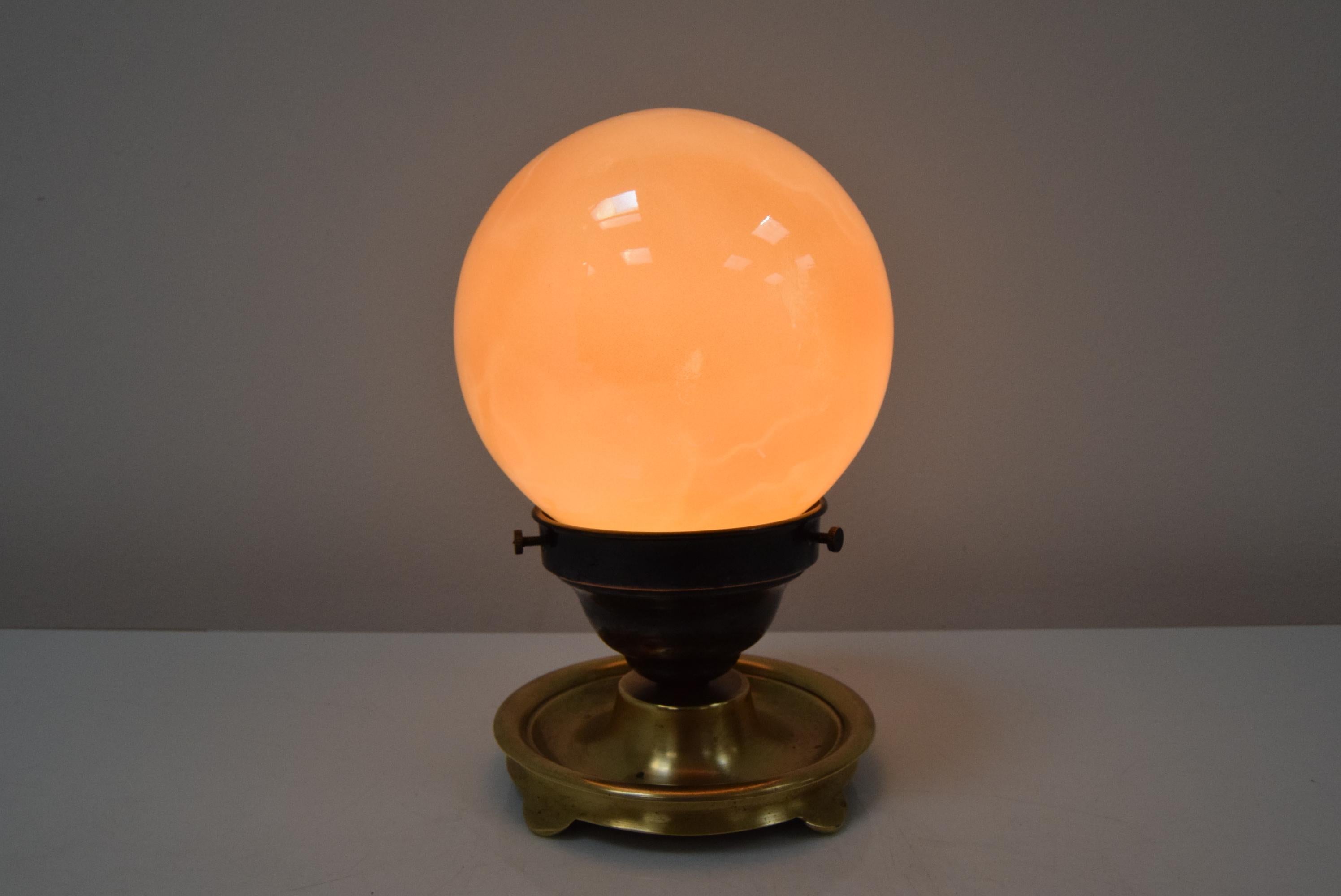 Metal Art Deco Design Table Lamp, 1930's