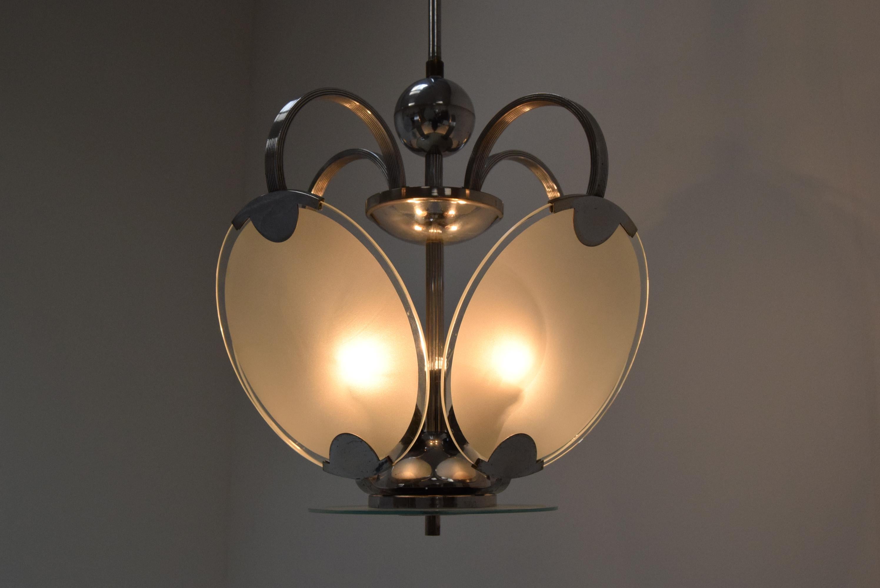 Art Déco Lampadario di design Art Deco, anni '30 in vendita