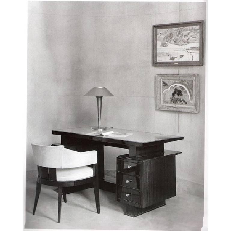 Mid-20th Century Art Deco Desk and Chair by Maxime Old