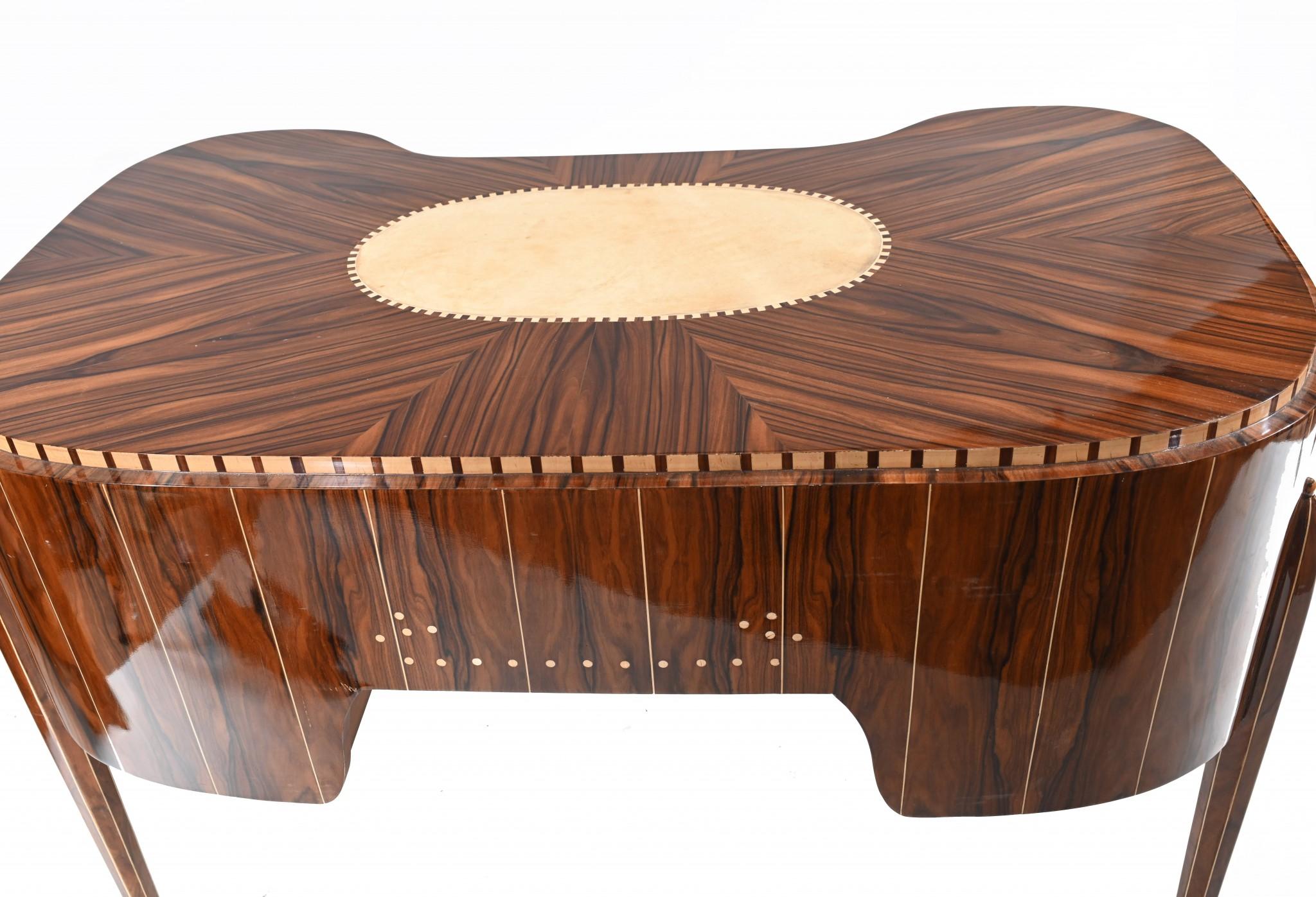 Art Deco Schreibtisch Bureau Plat Inlay Interiors (Art déco) im Angebot
