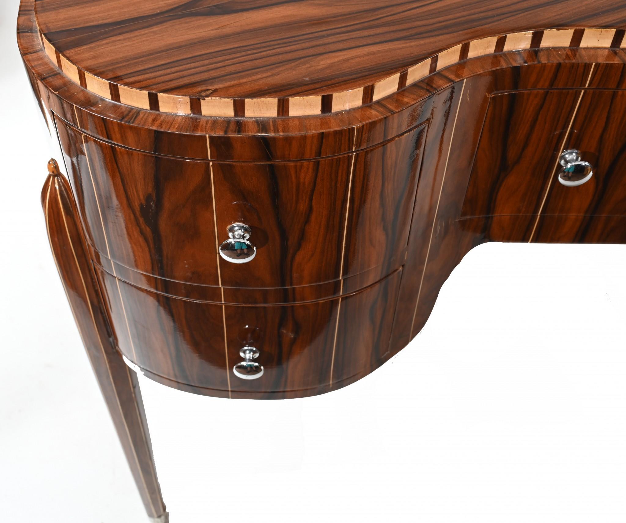 Art Deco Schreibtisch Bureau Plat Inlay Interiors im Angebot 2