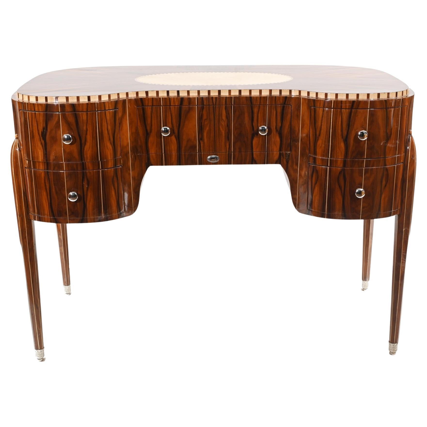 Art Deco Desk Bureau Plat Inlay Interiors For Sale