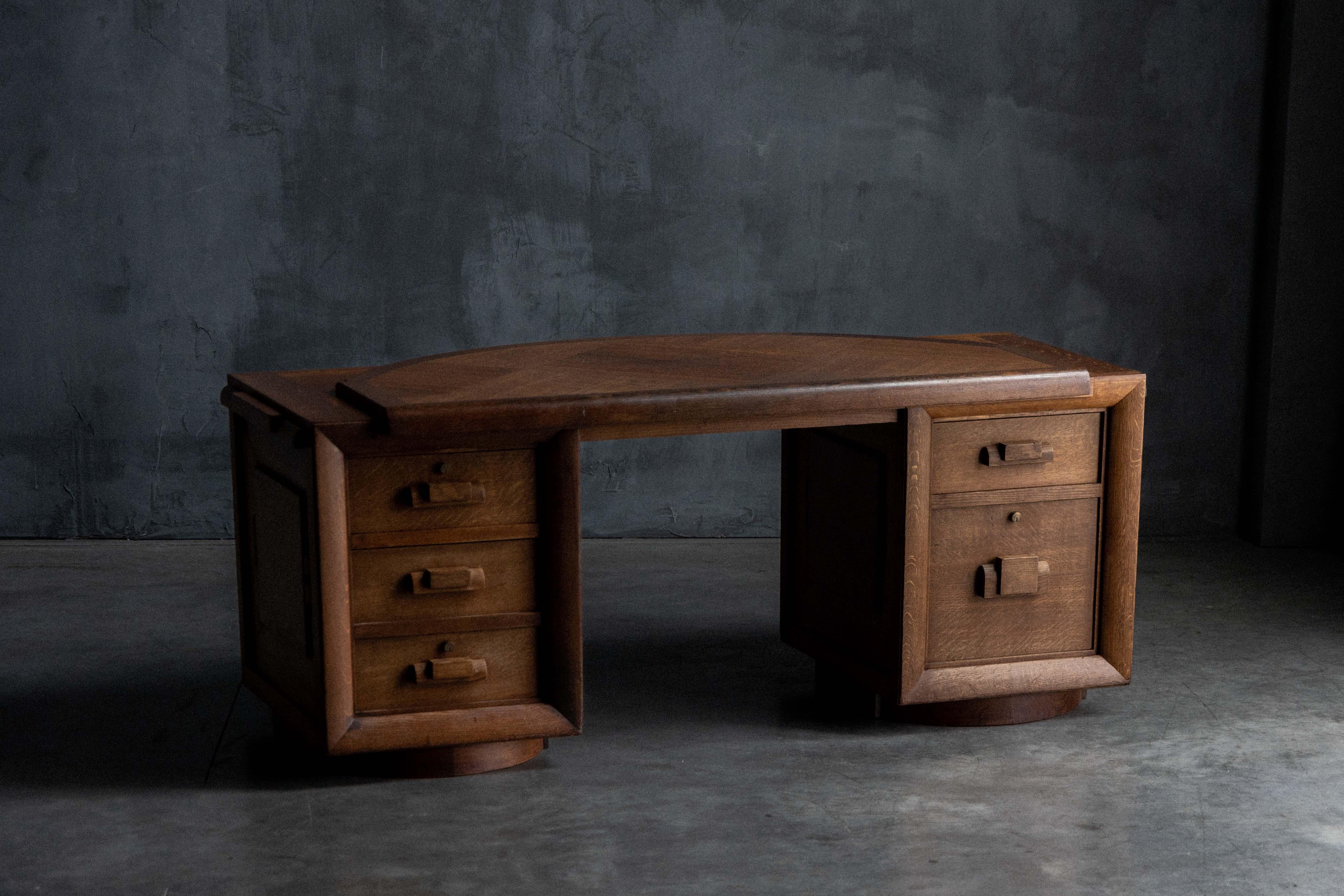 Art déco-Schreibtisch von Charles Dudouyt, Frankreich, 1940er Jahre im Angebot 14