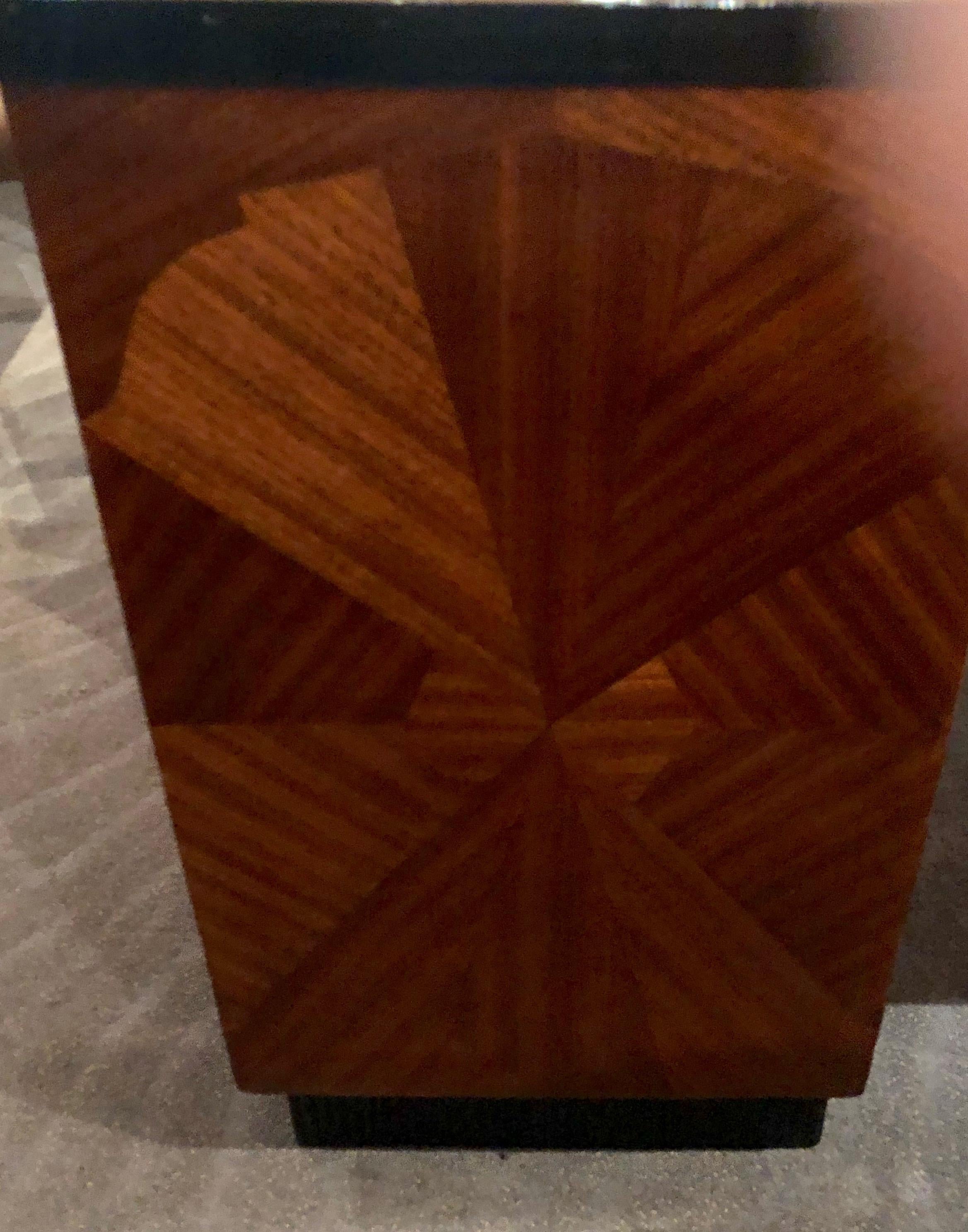 Art Deco Desk Classic Flamed Mahogany 3