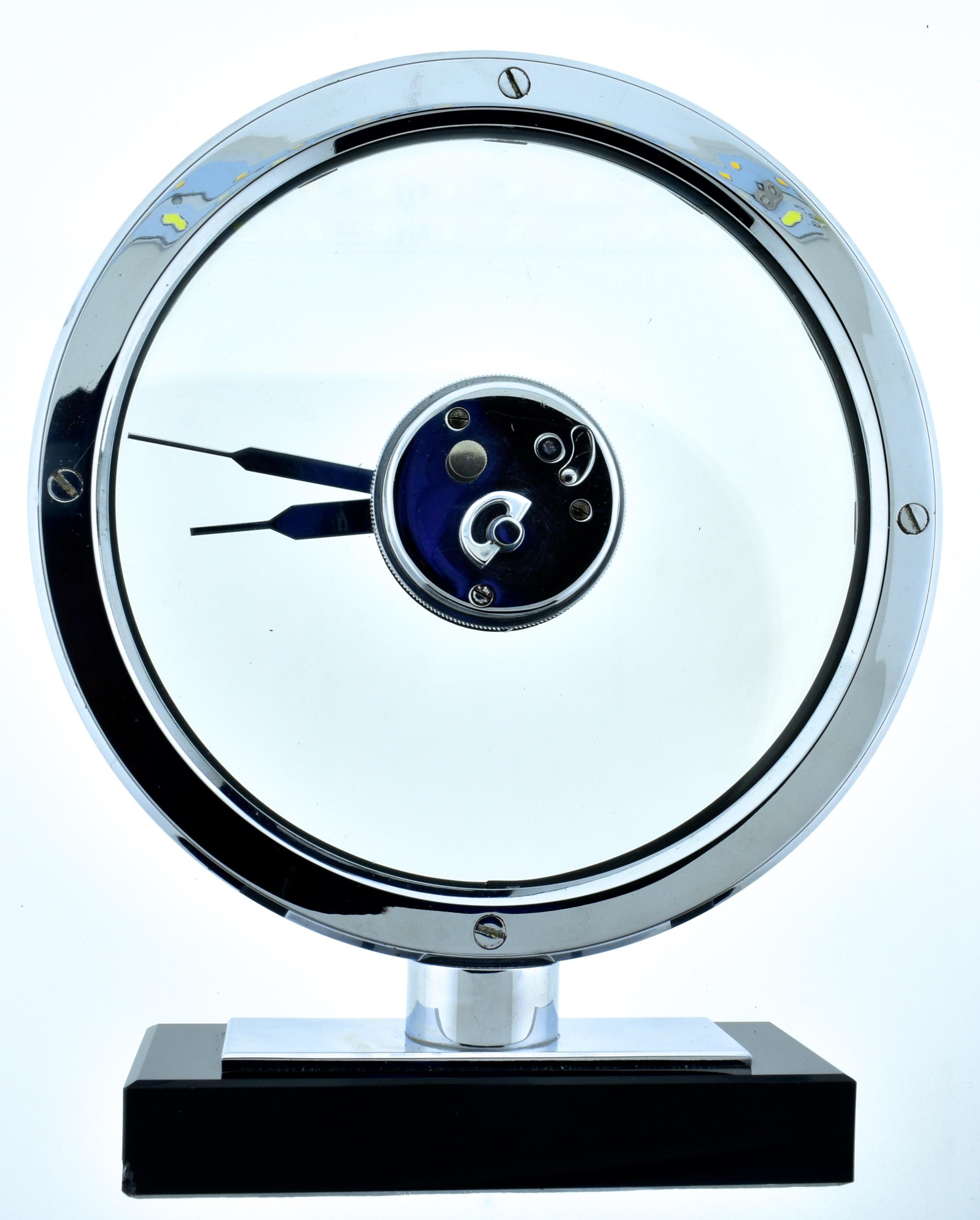 Art Deco Desk Clock by Jaeger-LeCoultre, C. 1925 For Sale 6