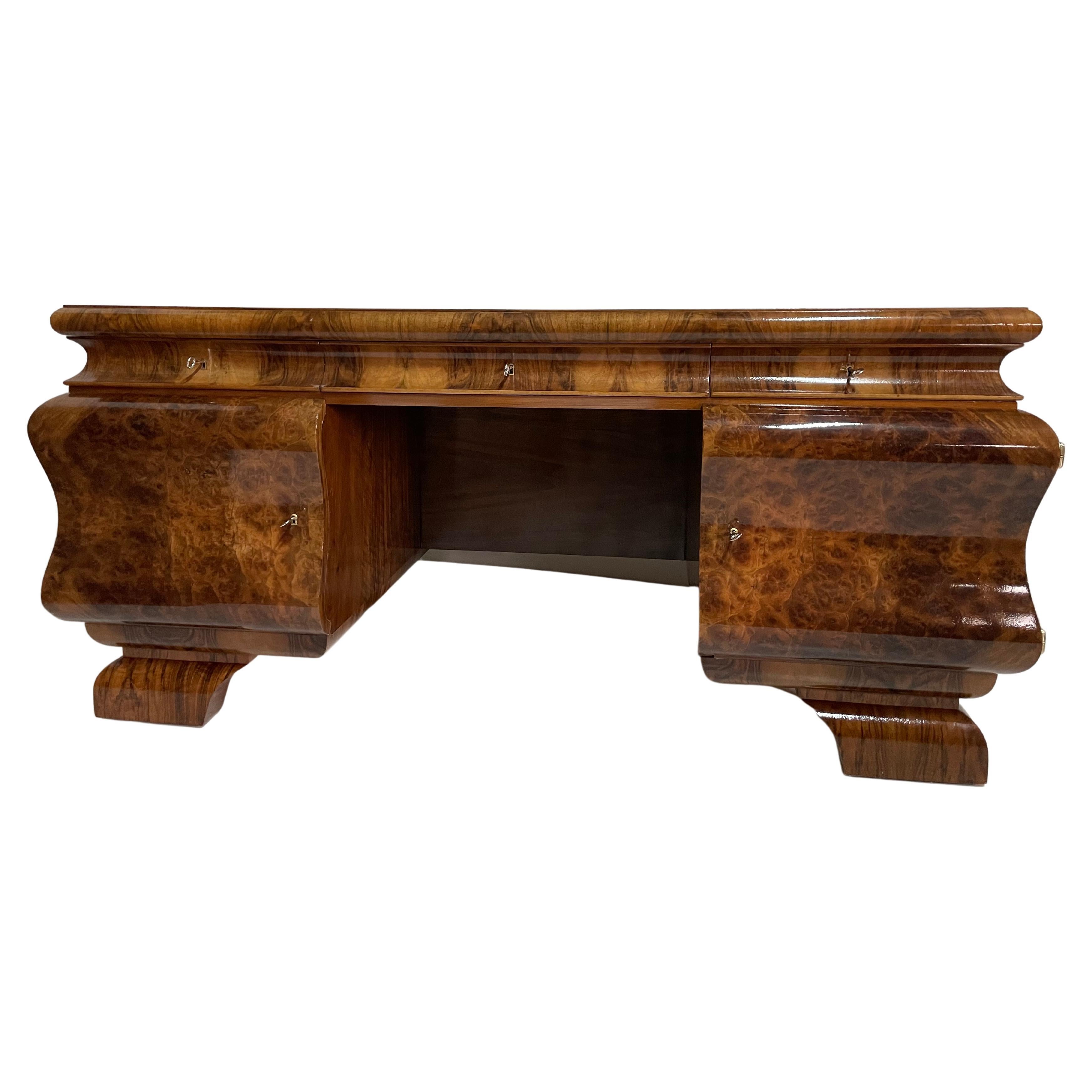 Art Deco Macassar Ebony Desk at 1stDibs