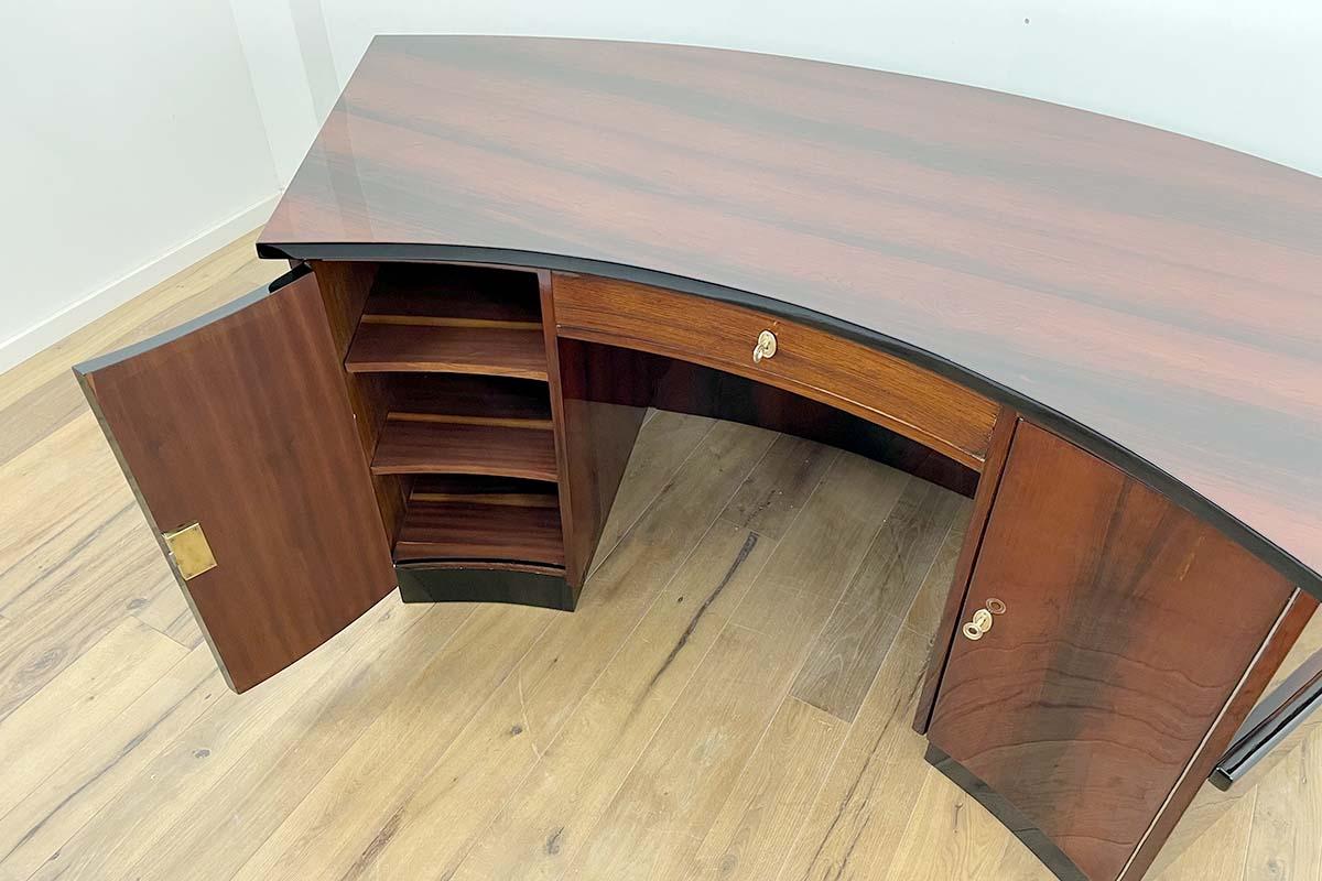 Schreibtisch im Art déco-Stil aus Paris „Villa des Arts“ aus Palisanderholz im Angebot 5