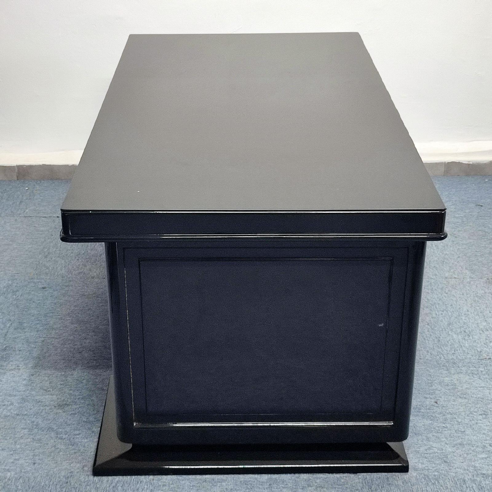Art Deco Desk High Glossy Black Lacquer, France 1925 In Excellent Condition In Bochum, NRW