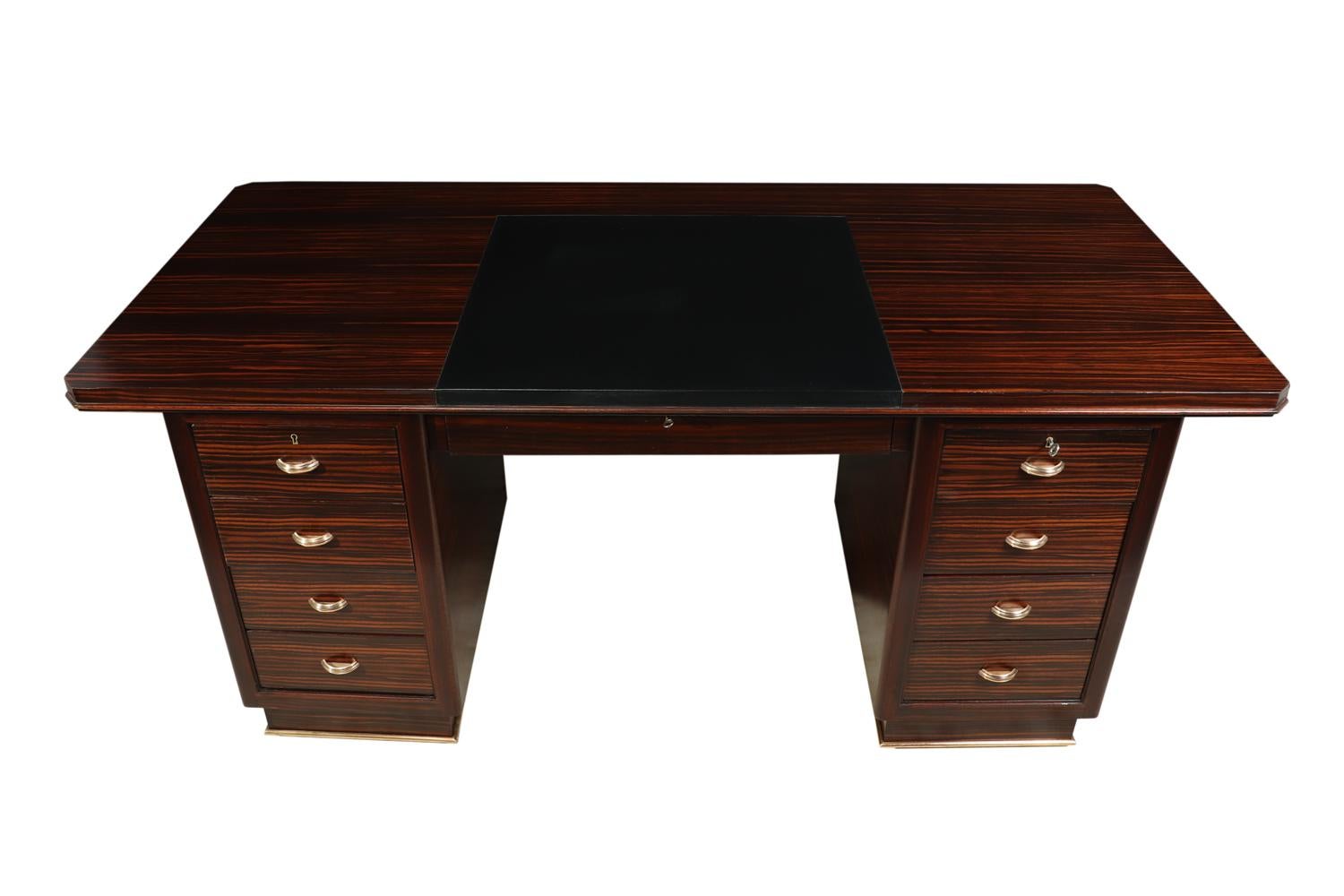 Art Deco Desk in Macassar Ebony, circa 1930 7