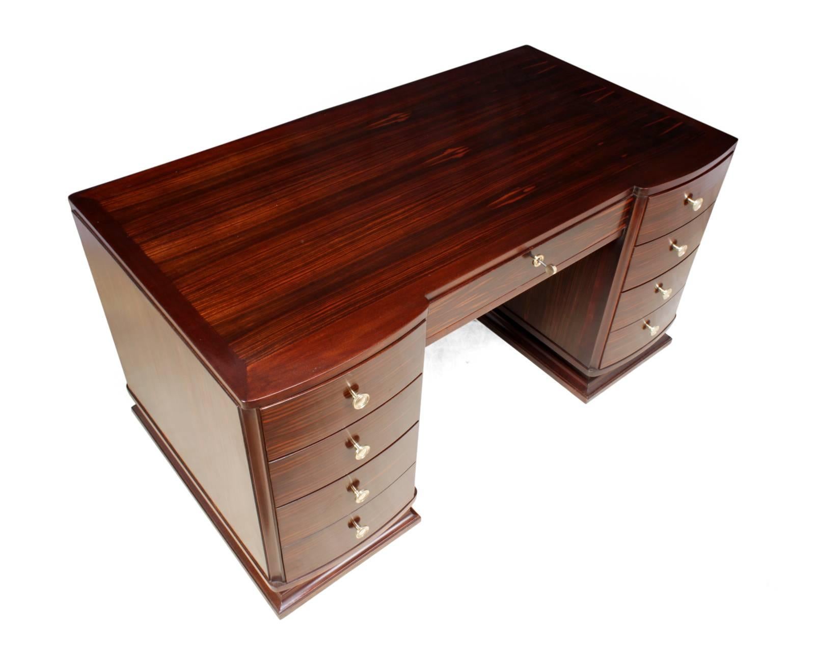 Art Deco Desk in Macassar Ebony 5