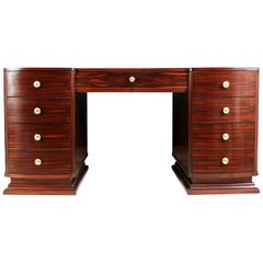 Art Deco Desk in Macassar Ebony