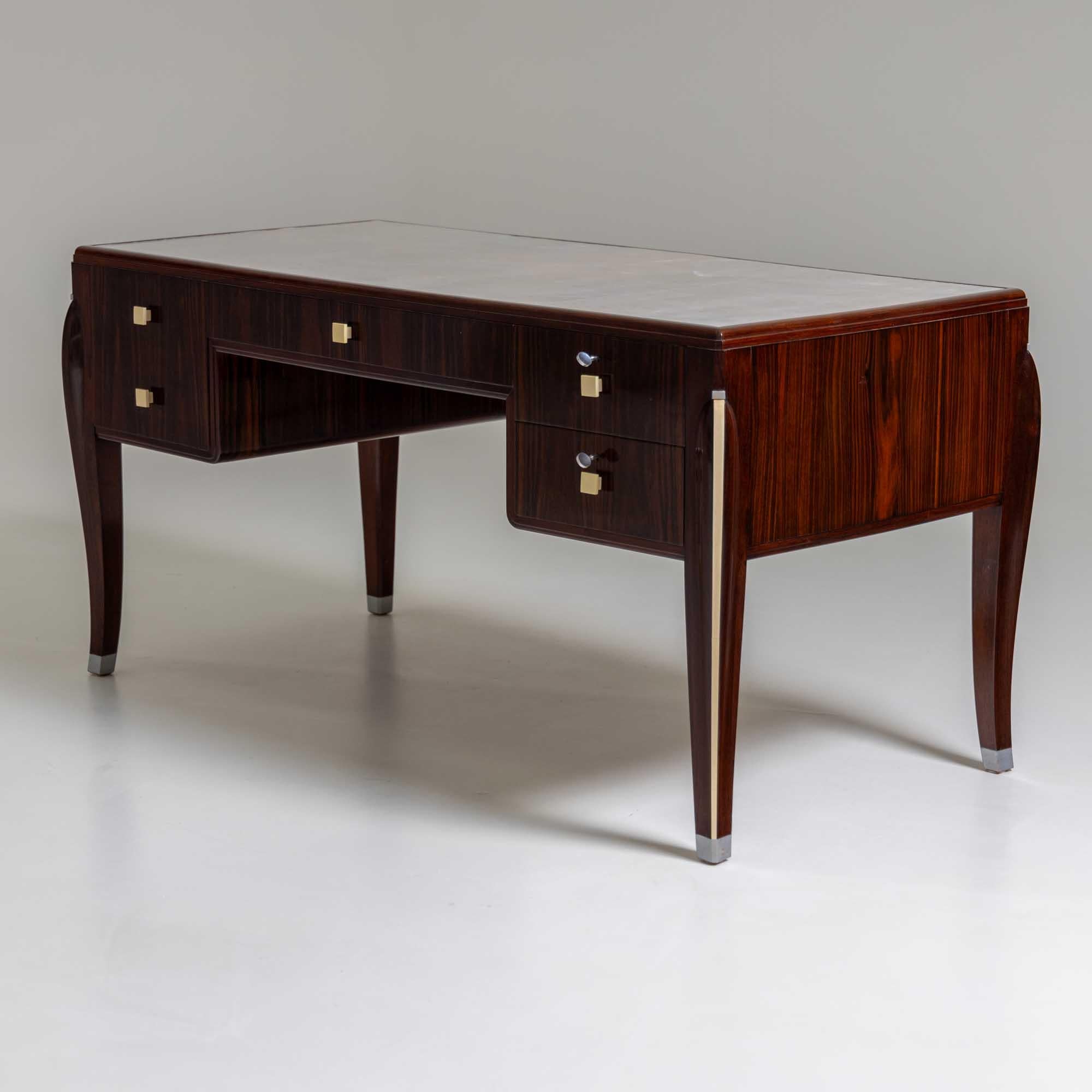 Bureau Art déco dans le style de Jacques-Emile Ruhlmann (1879-1933), France, années 1920 en vente 5