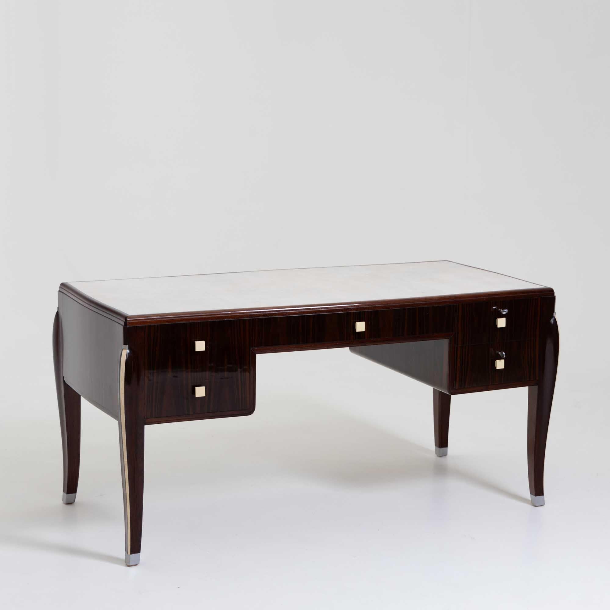 Bureau Art déco dans le style de Jacques-Emile Ruhlmann (1879-1933), France, années 1920 en vente 7