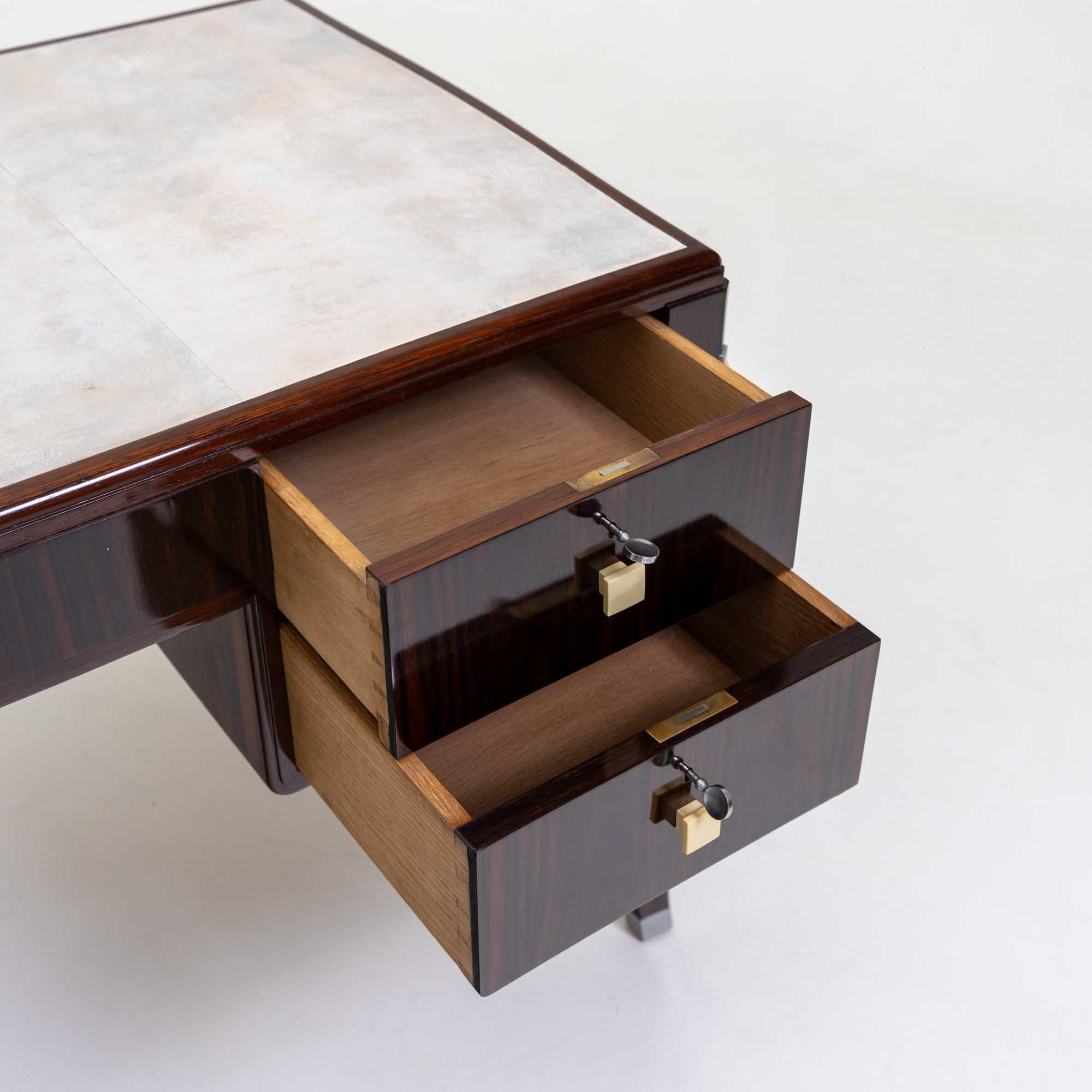 Art Deco Desk in the style of Jacques-Emile Ruhlmann (1879-1933), France, 1920s For Sale 12