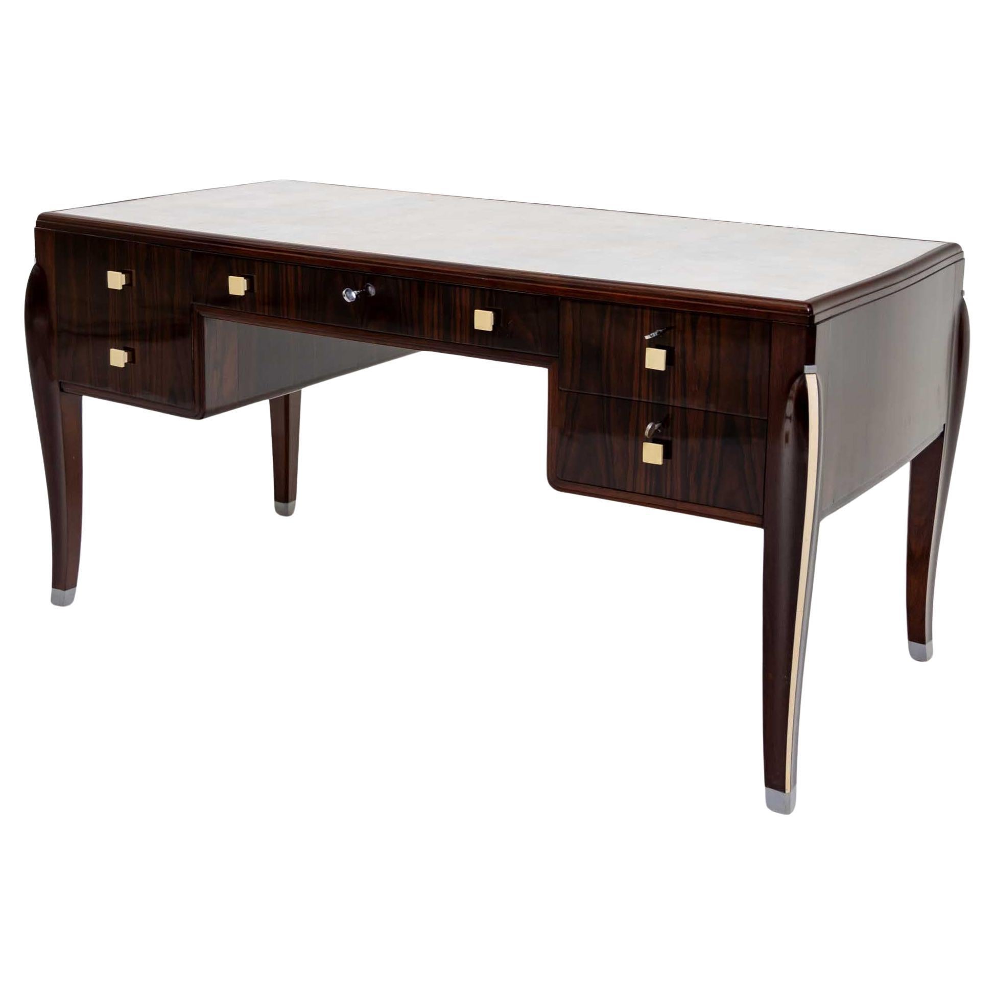 Art Deco Desk in the style of Jacques-Emile Ruhlmann (1879-1933), France, 1920s For Sale