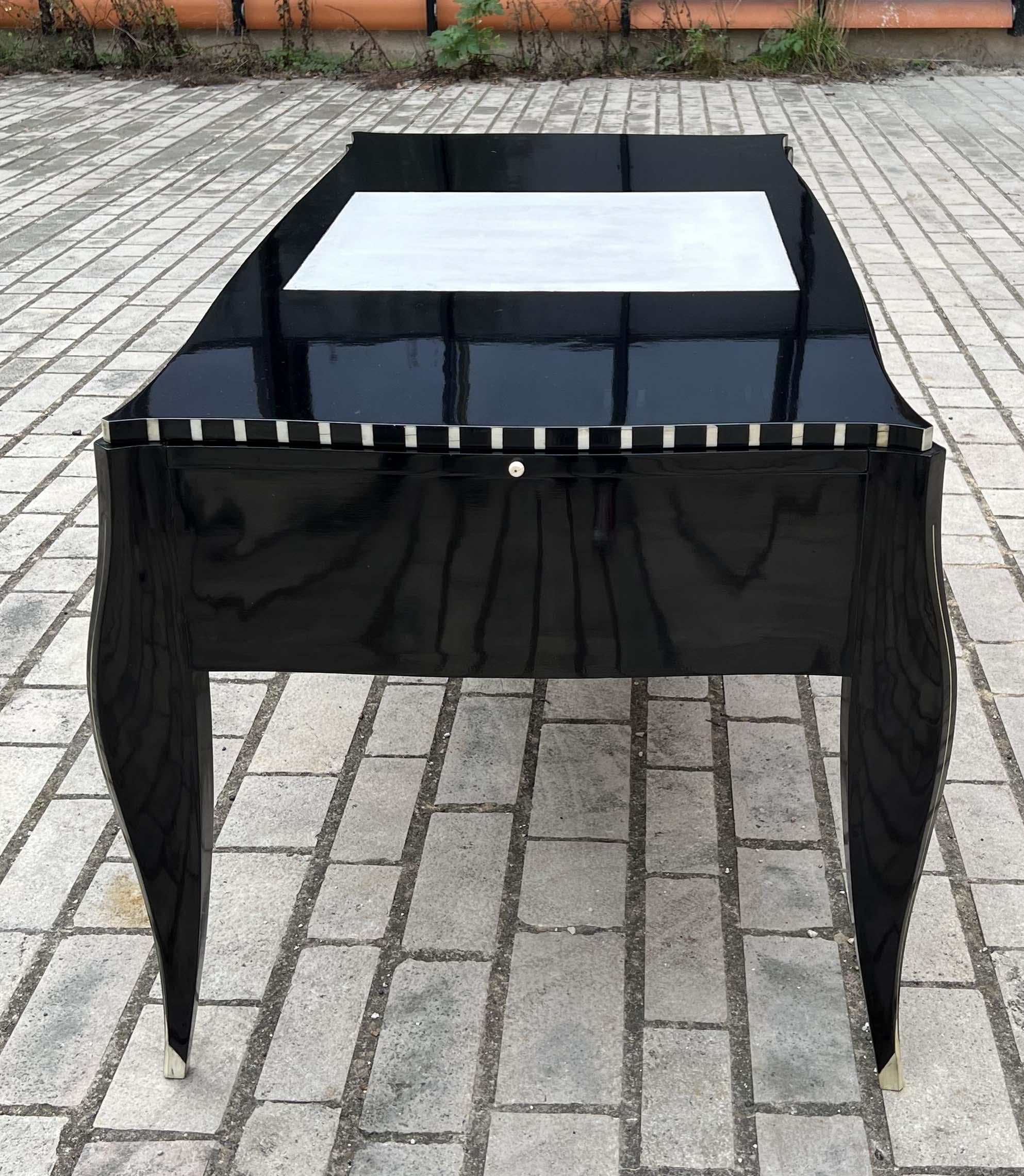 Art Deco Desk in the Style of Jacques Emile Ruhlmann, 1960s For Sale 9