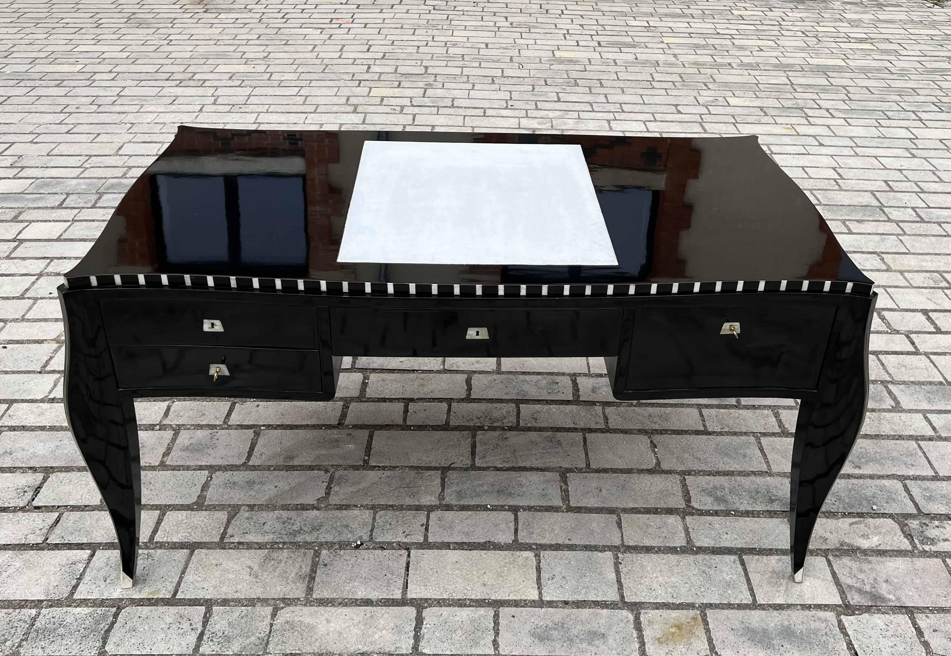 Art Deco Desk in the Style of Jacques Emile Ruhlmann, 1960s For Sale 13
