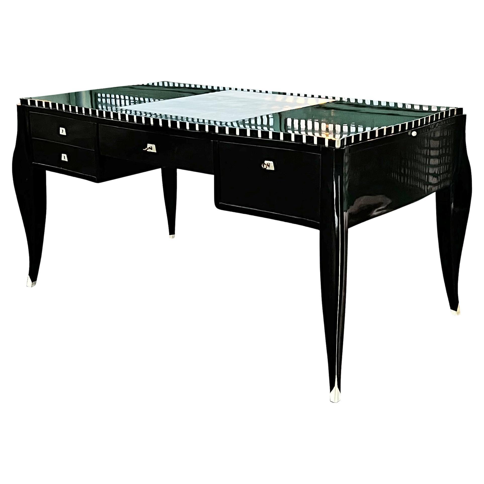 Art Deco Desk in the Style of Jacques Emile Ruhlmann, 1960s For Sale