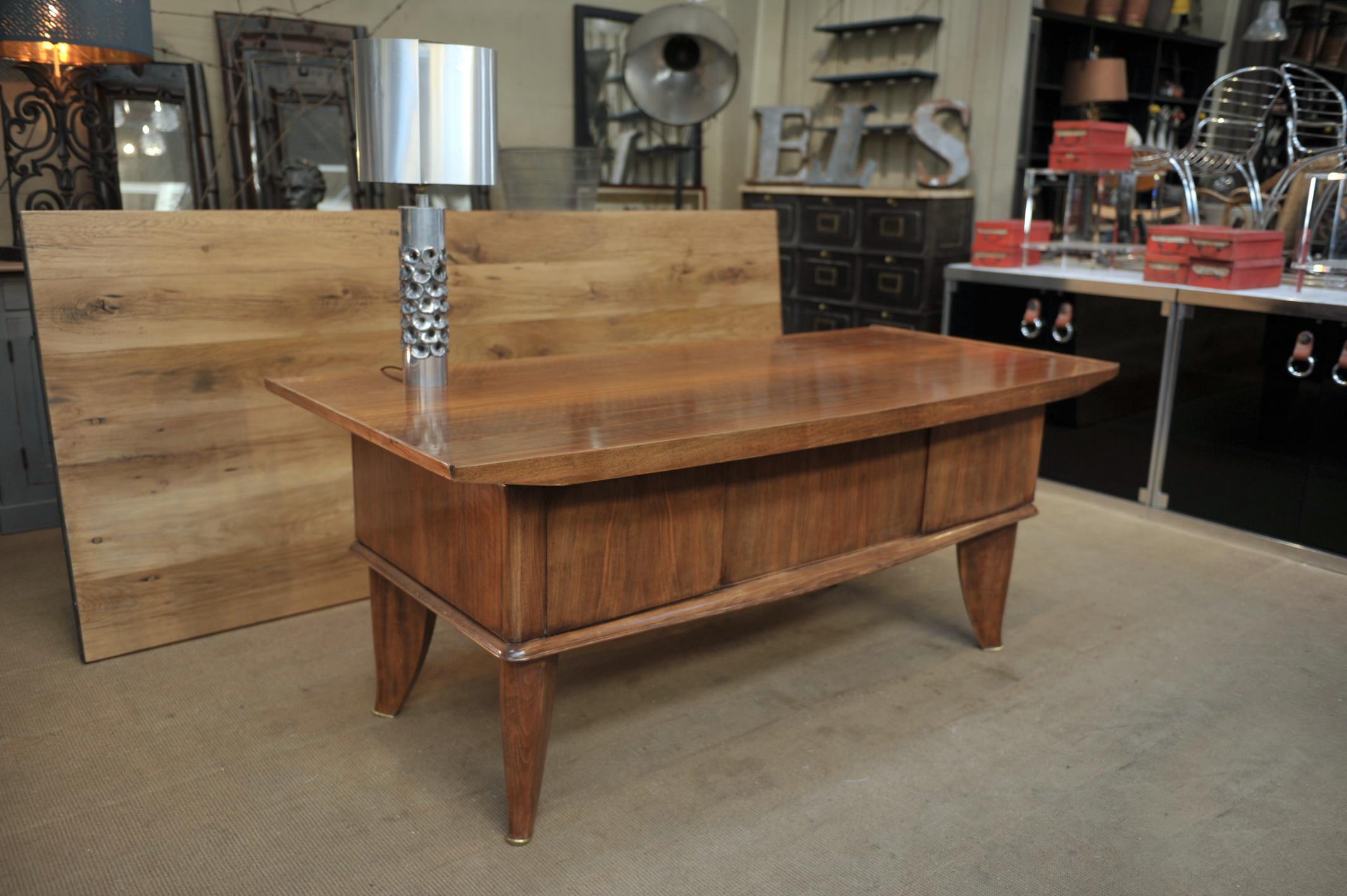 Art Deco Desk by  Sanyas & Popot, France , circa 1930 In Good Condition For Sale In Roubaix, FR